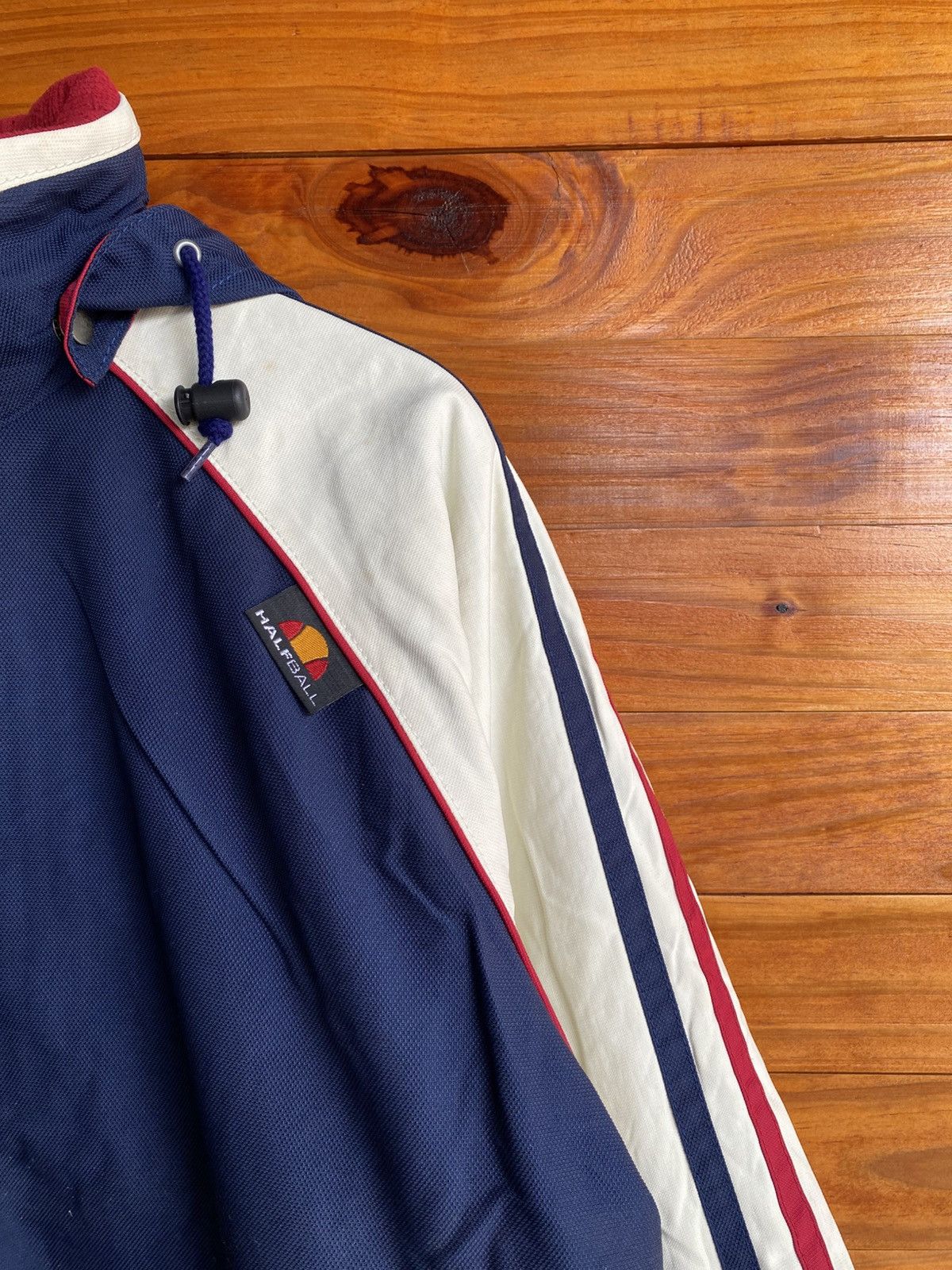 Ellesse × Goldwin Vintage Ellesse Halfball Hooded Jacket Navy White Red Jacket Size US S / EU 44-46 / 1 - 10 Thumbnail