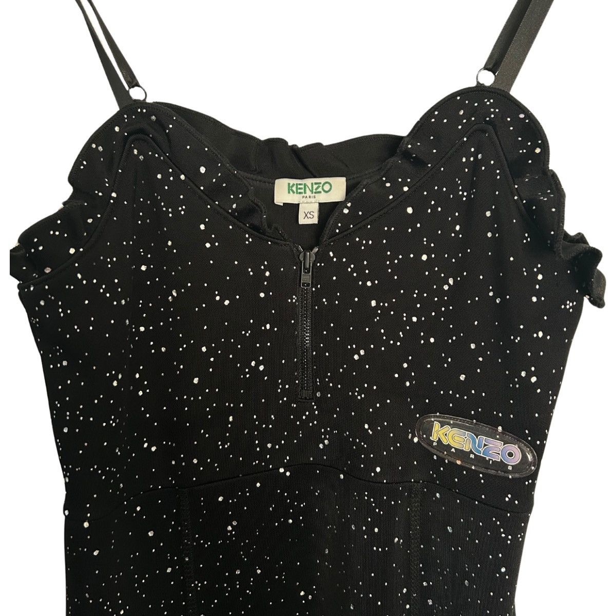 Kenzo Kenzo | Black Body Con Midi Dress | Size X-Small Size XS / US 0-2 / IT 36-38 - 3 Thumbnail