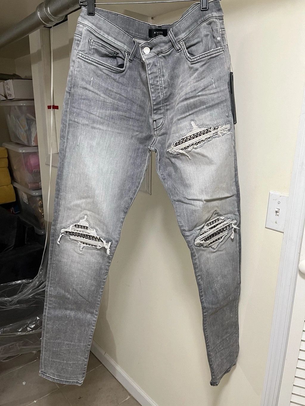 Amiri Mx 1 Jeans Grey | Grailed