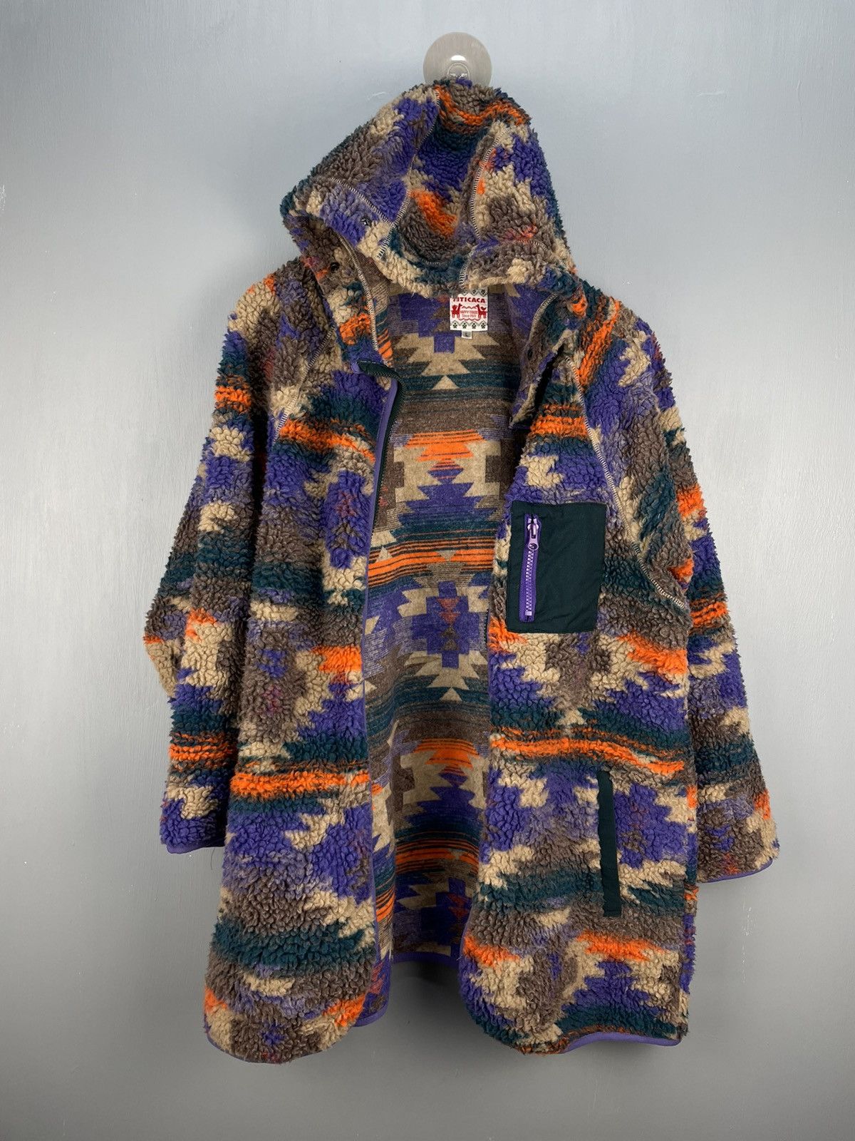 Japanese Brand Titicaca fleece navajo design zip up jacket Size US L / EU 52-54 / 3 - 3 Thumbnail