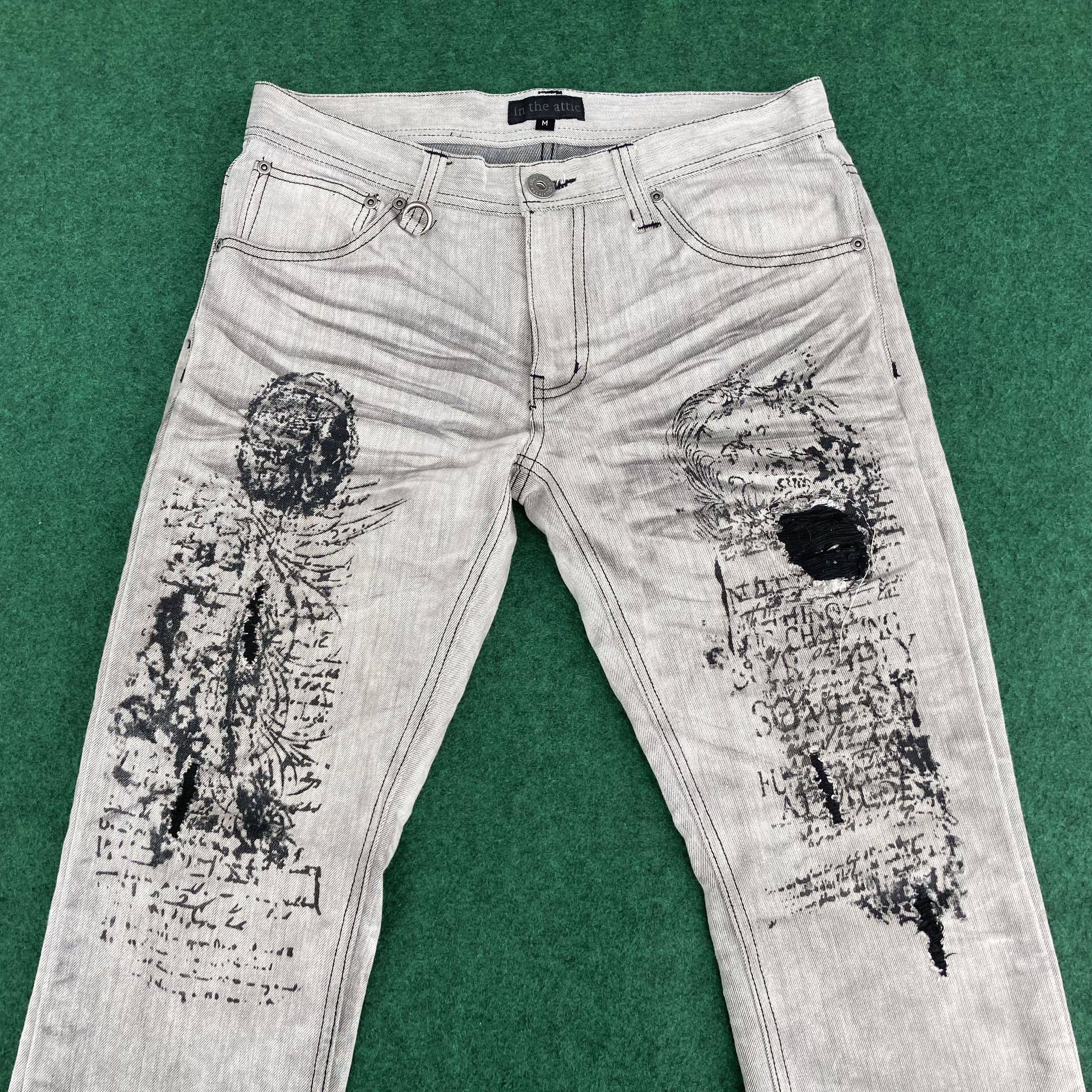 In The Attic × Japanese Brand Vtg In The Attic Pant Jeans Trouser Punk Style Streetwear Size US 32 / EU 48 - 3 Thumbnail