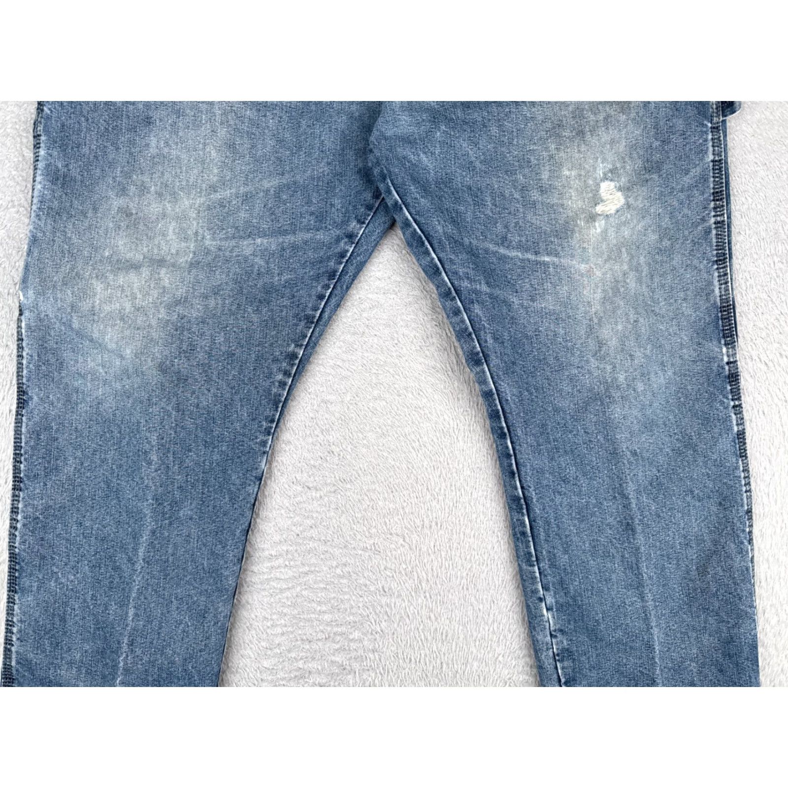 Wrangler Wrangler Jeans Mens 40x30 Blue Denim Straight Leg Carpenter Triple Stitched Work Shirt? Size US 40 / EU 56 - 3 Thumbnail