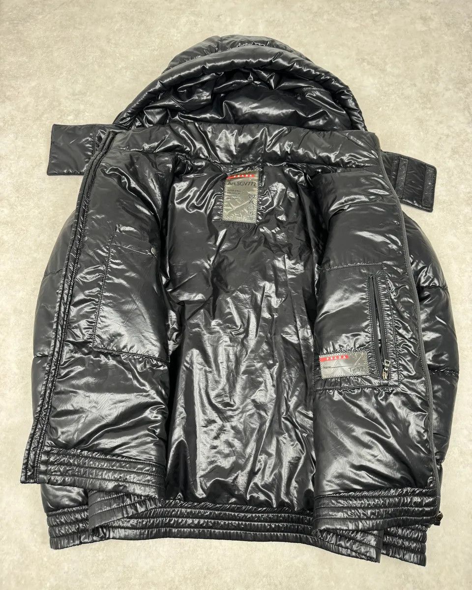 Prada 2000s Prada Linea Rossa Black Nylon Puffer Jacket Size US L / EU 52-54 / 3 - 10 Thumbnail