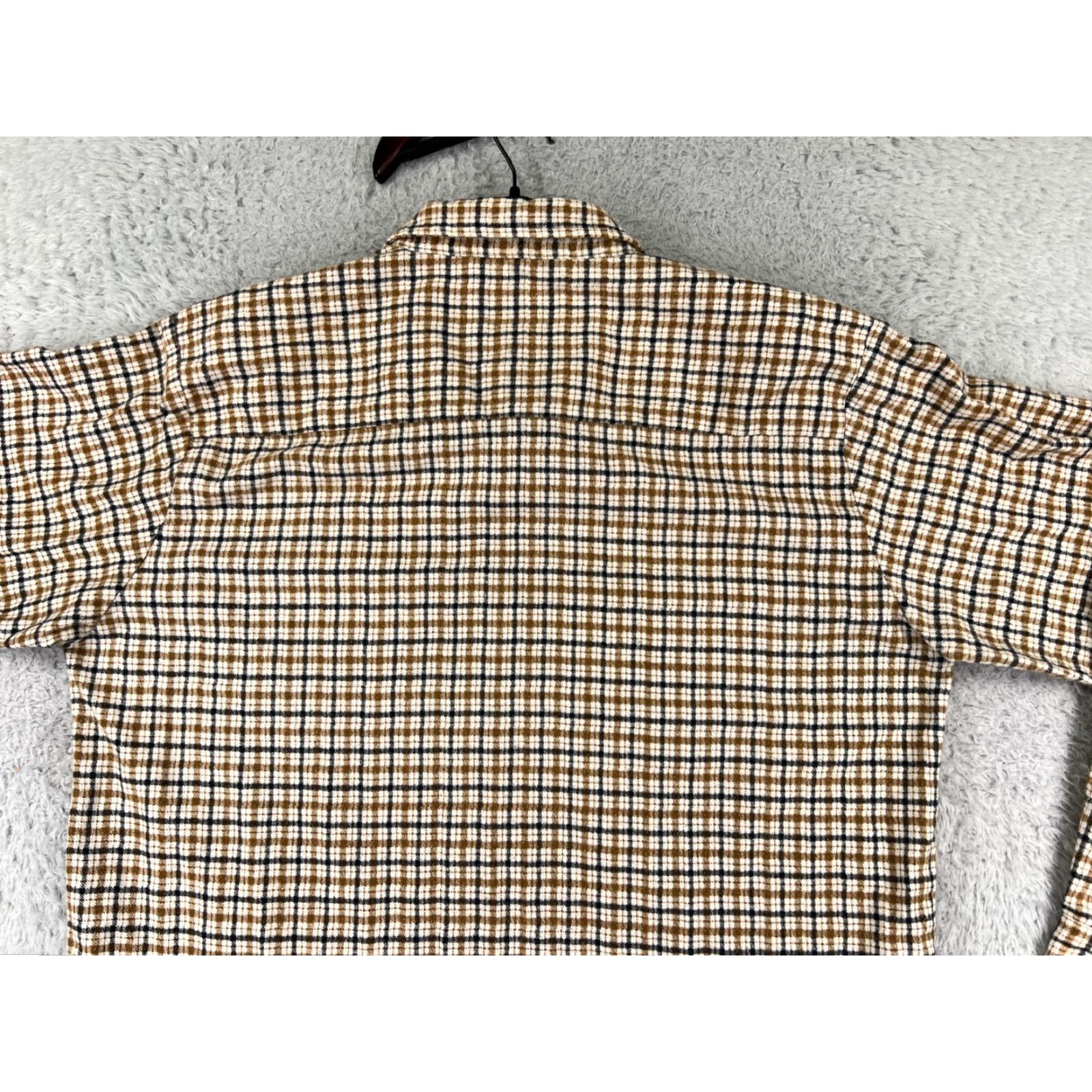 Haband Haband Shirt Mens Large Beige Plaid Flannel Pearl Snap Western Long Sleeve Size US L / EU 52-54 / 3 - 6 Thumbnail