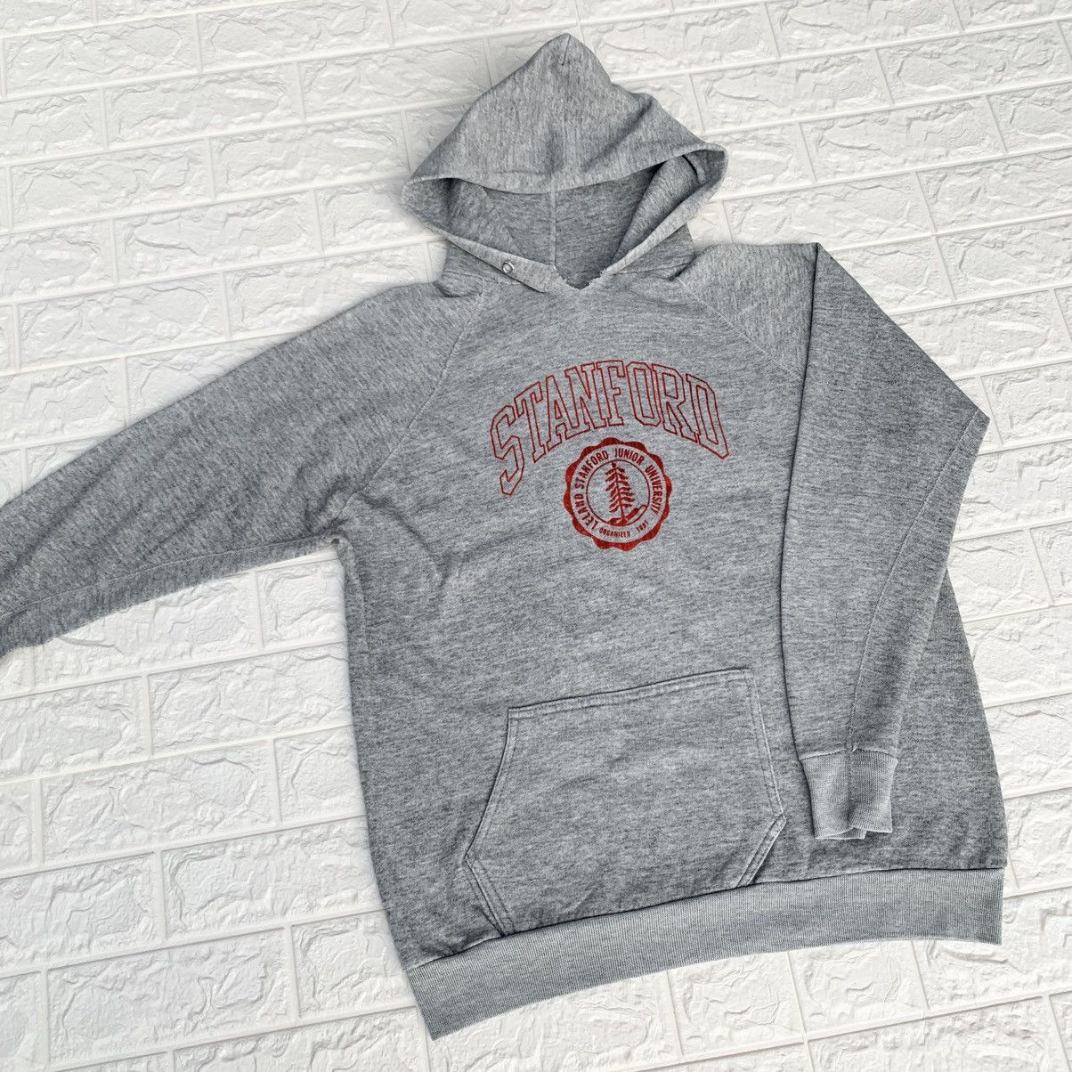 Vintage Vintage 1980s Stanford University Hoodie Velvet Logo Size US M / EU 48-50 / 2 - 2 Thumbnail