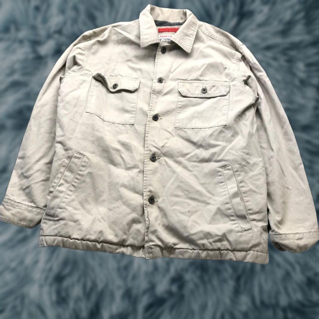 Old Navy VINTAGE Old Navy Painters Corduroy Fleece Lined Jacket Mens Medium Tan Barn Coat Size US M / EU 48-50 / 2 - 1 Thumbnail