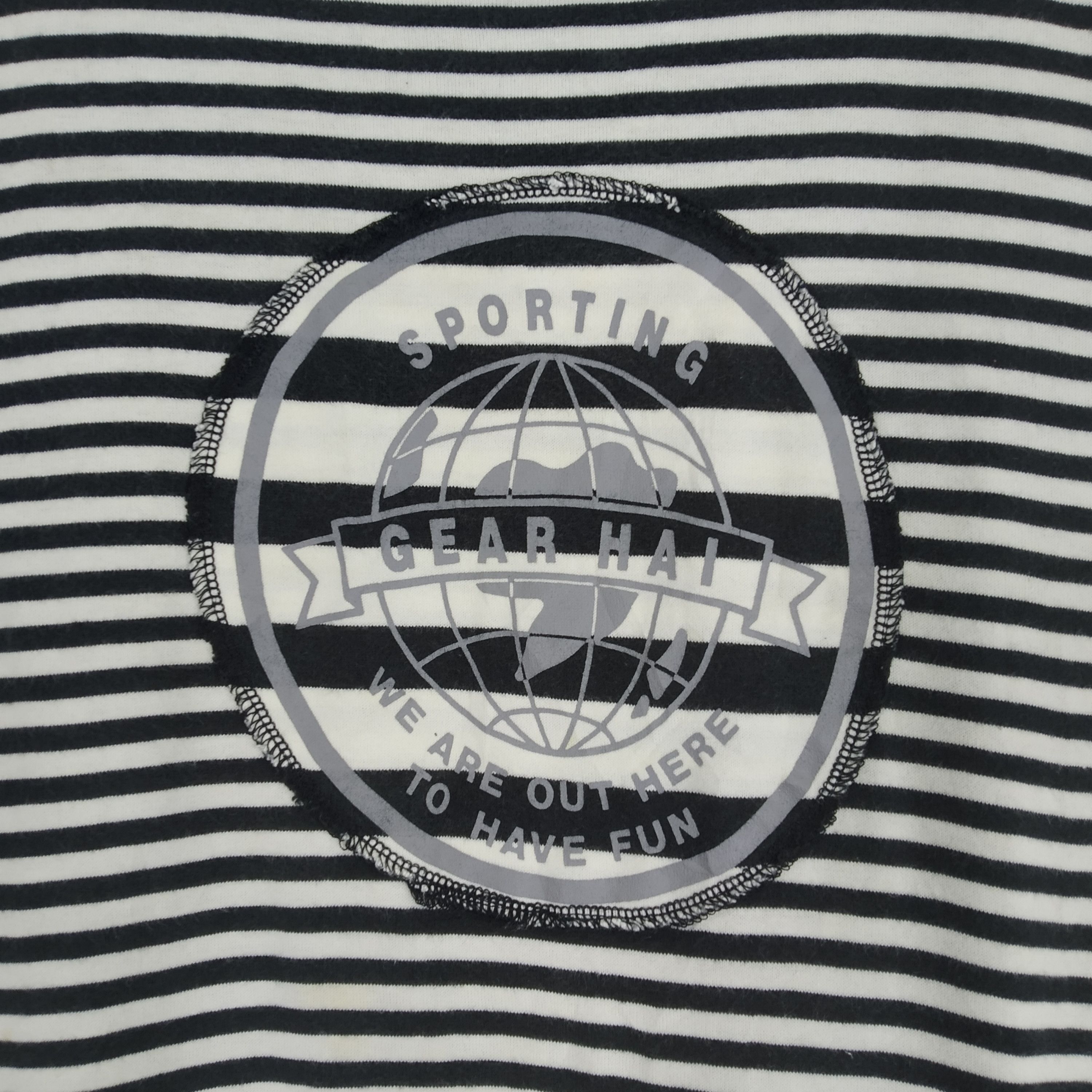 トップス Archive Hai Sporting Gear Border Sleeves Vintage Hai Sporting Gear Border Stripes Issey Miyake Japan