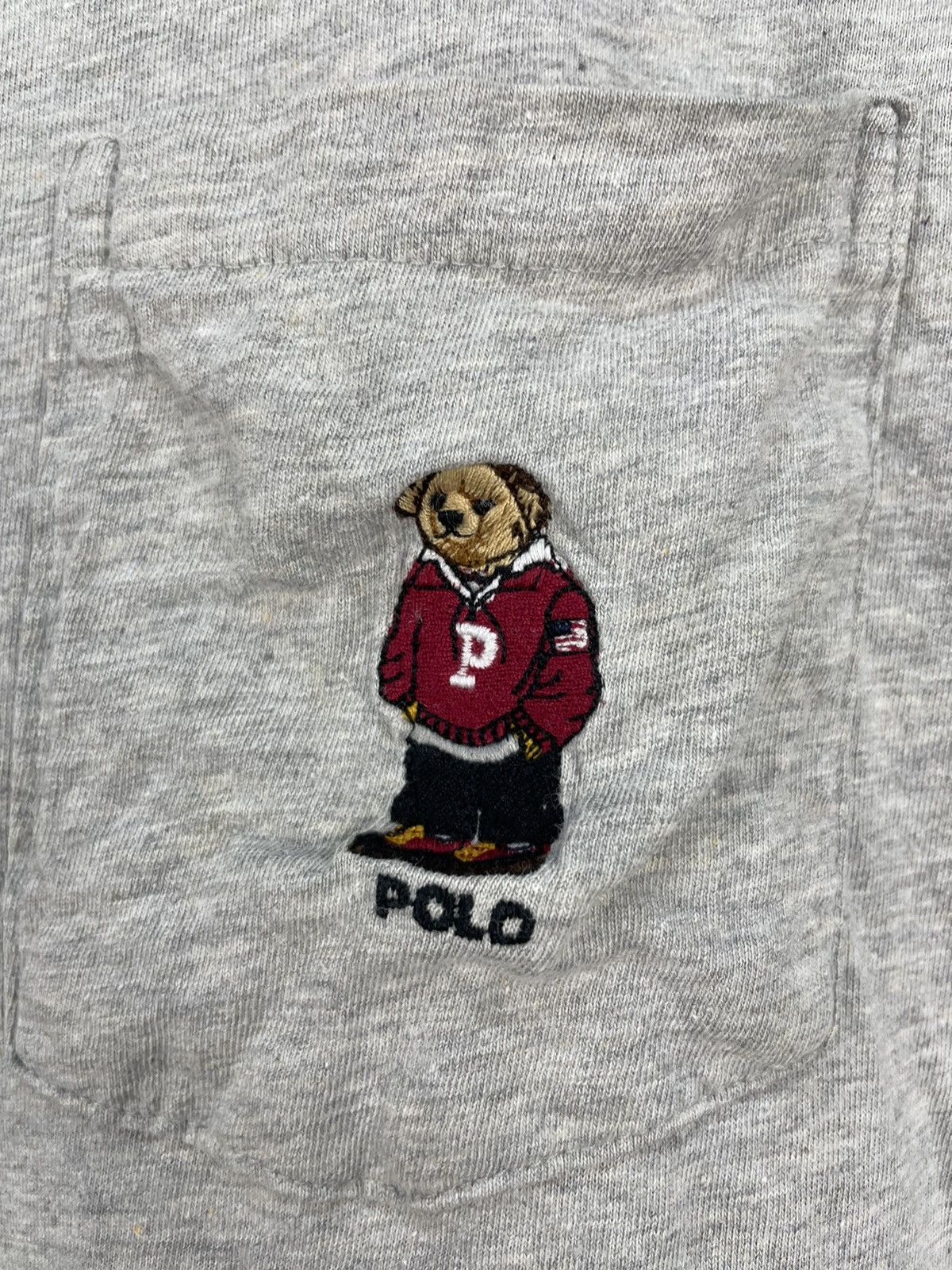 Polo Ralph Lauren Vintage 90s Polo Bear pocket tee Size US L / EU 52-54 / 3 - 4 Thumbnail