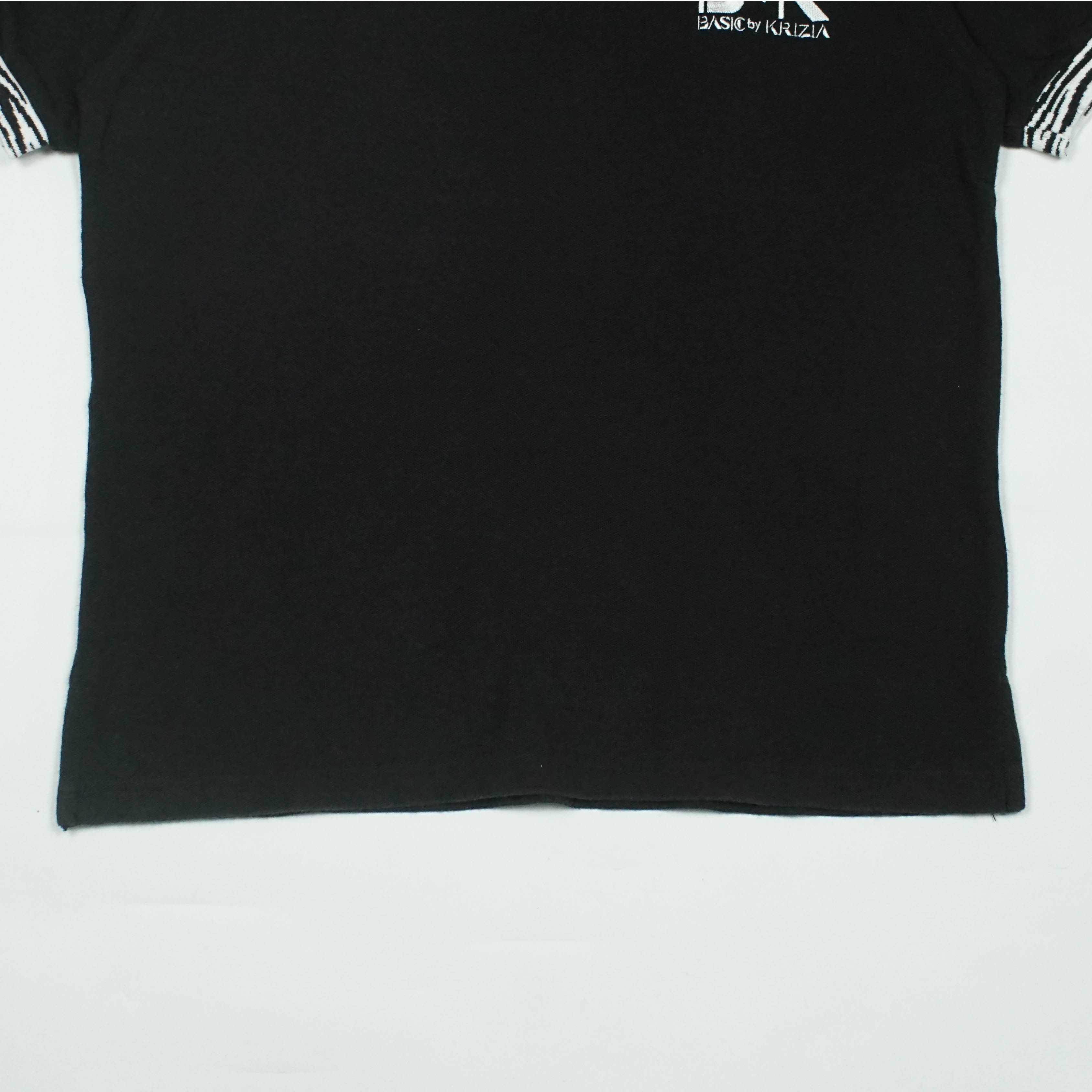 Krizia *NoTariff Basics by Krizia Zebra Collar Polo Size M / US 6-8 / IT 42-44 - 4 Thumbnail