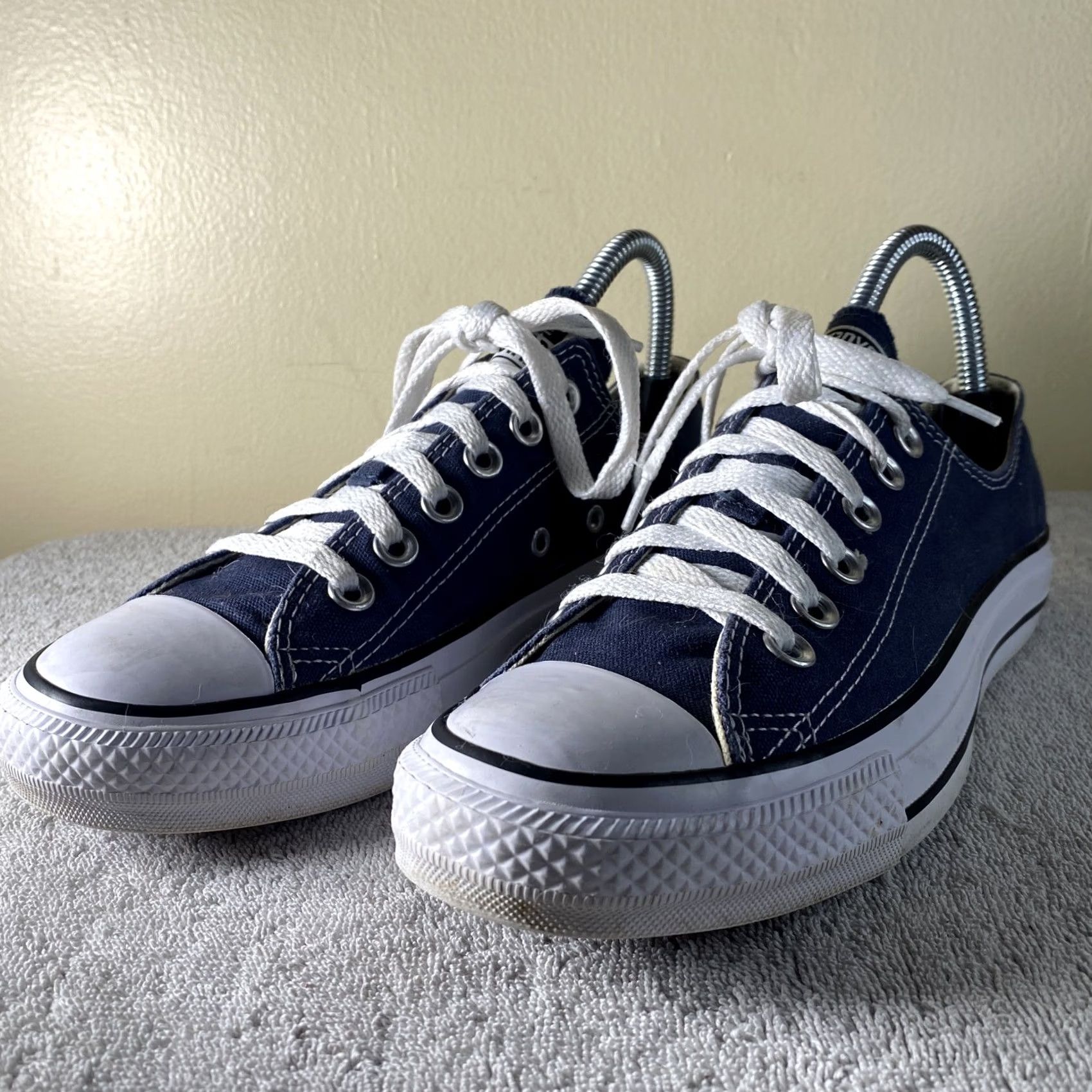 Converse Converse Allstar Low Blue Wm 7 Mens 5 Shoes Sneaker Unisex Adults White 7 Athletic Low Top Smart Casual Size US 7 / EU 40 - 3 Thumbnail