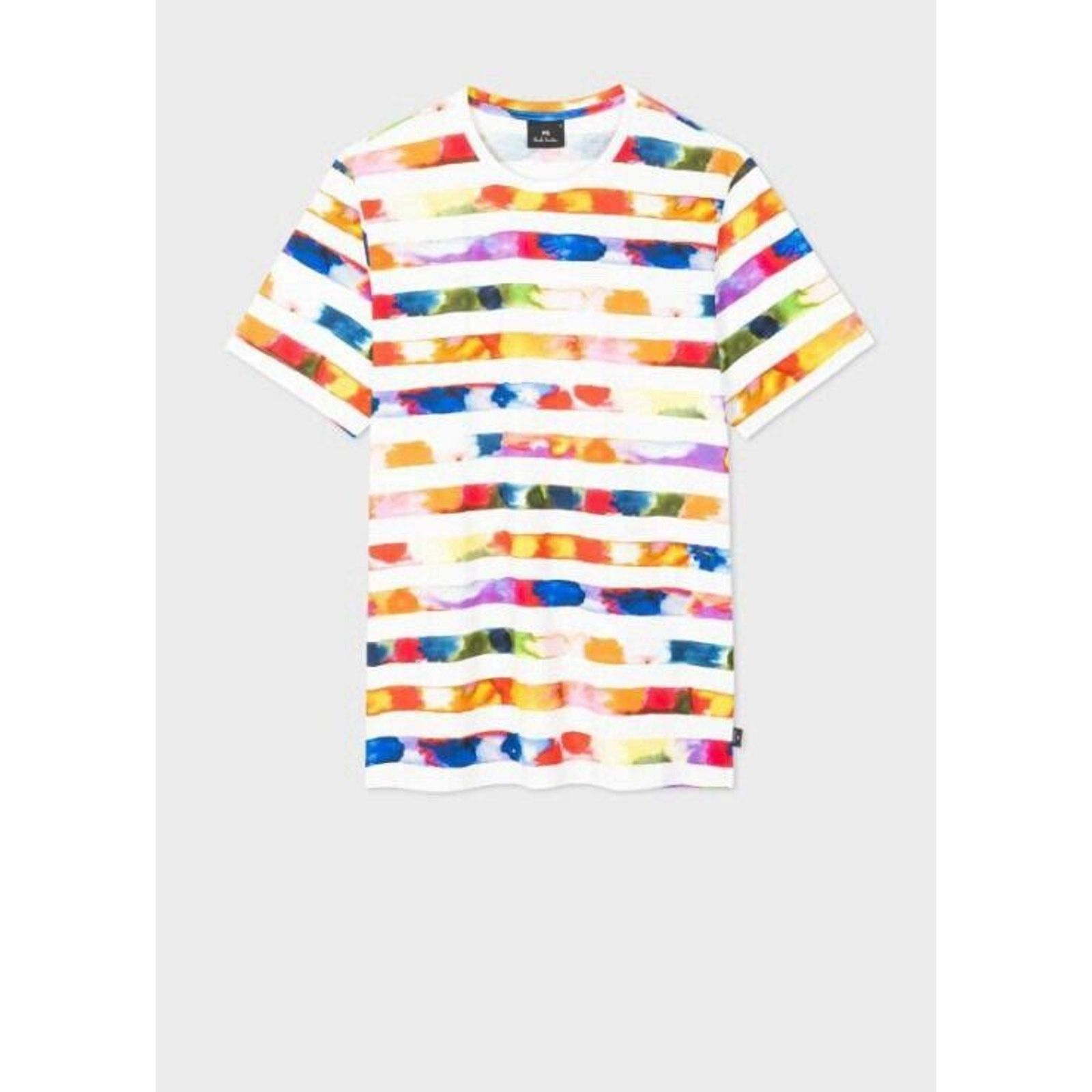 Paul Smith NWT $125 Paul Smith Reg Fit Watercolor Stripe T Shirt Medium Size US M / EU 48-50 / 2 - 2 Thumbnail