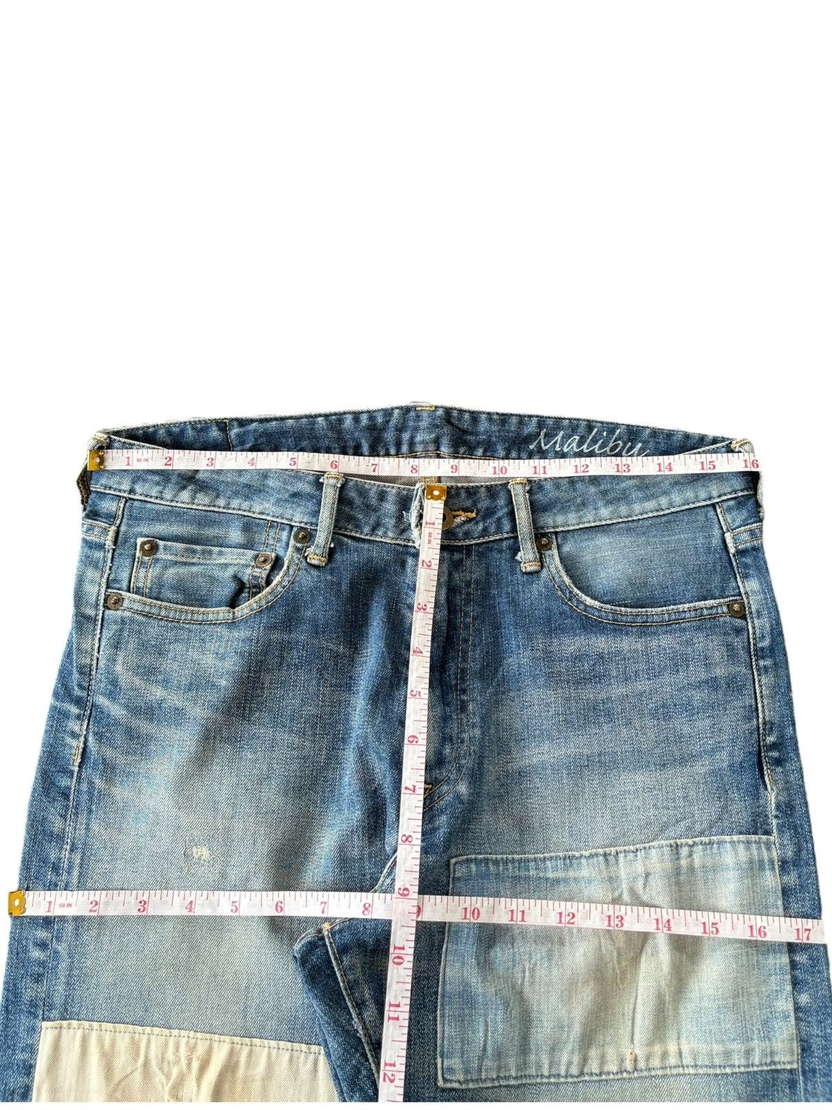 Japan Blue Vintage Y2K Japan Blue Malibu Patchwork Reworked Jeans Size US 32 / EU 48 - 7 Thumbnail