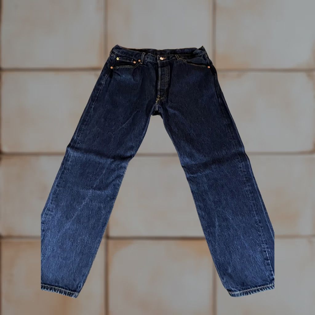 Levi's Levi's 501 Jeans Mens 38x30 Straight Denim Blue Dark Wash Button Fly Vintage? Size US 38 / EU 54 - 1 Thumbnail
