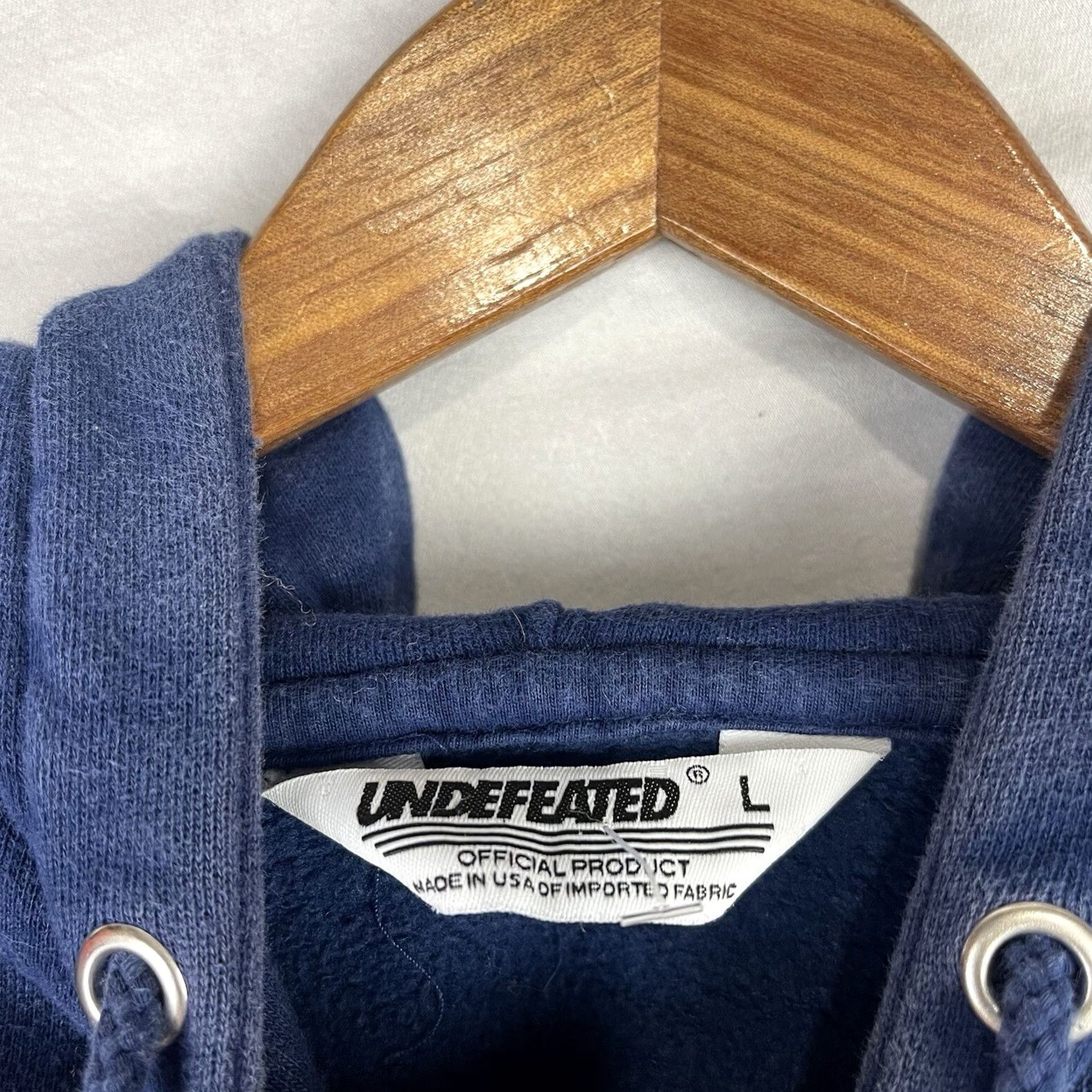 Undefeated Undefeated Hoodie Mens Large Navy Blue Sweatshirt Pullover Fleece Made In USA Size US L / EU 52-54 / 3 - 4 Thumbnail