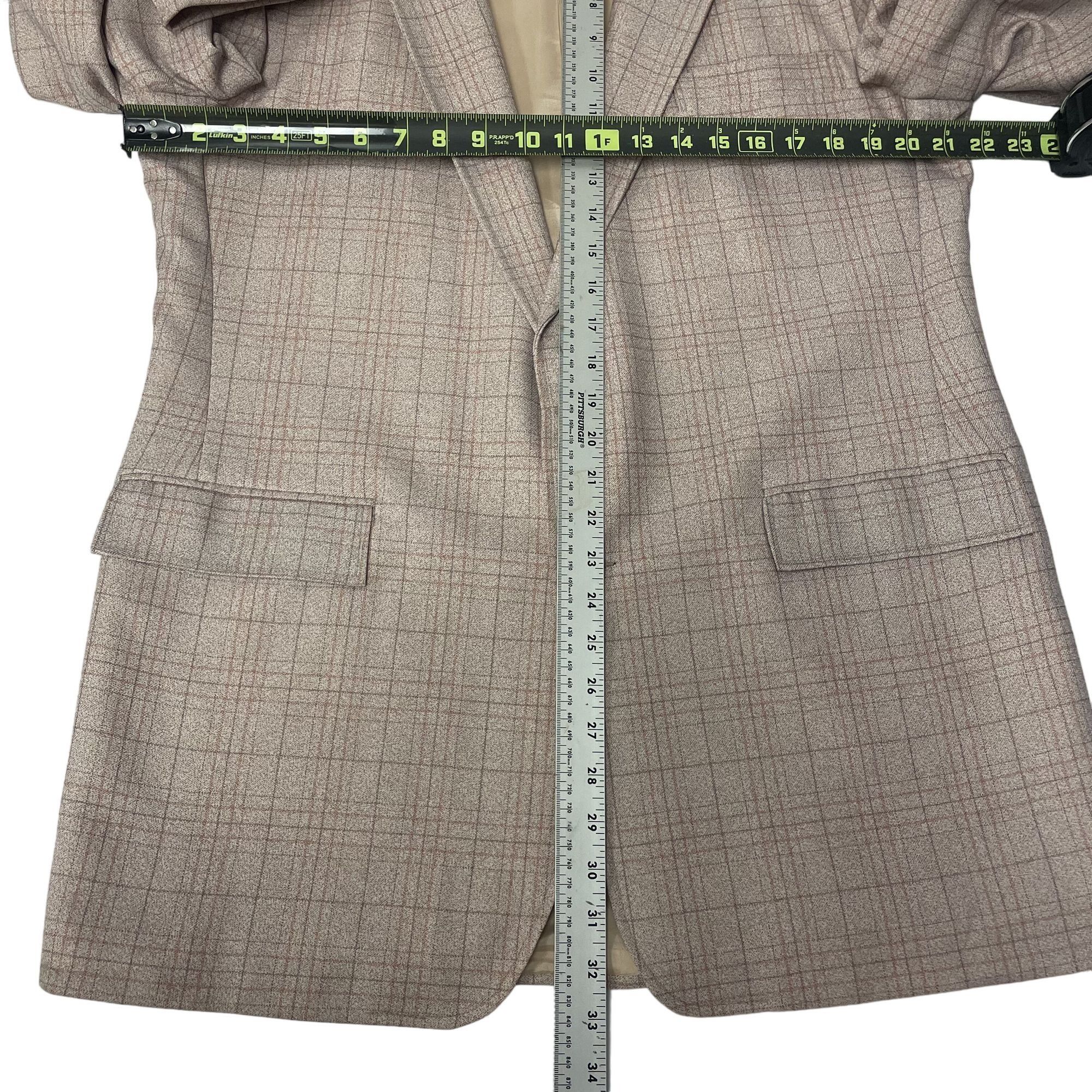 Sears Vtg Sears MOD Brown Sport Coat APRICOT PEACH Jacket Size 40R - 7 Thumbnail