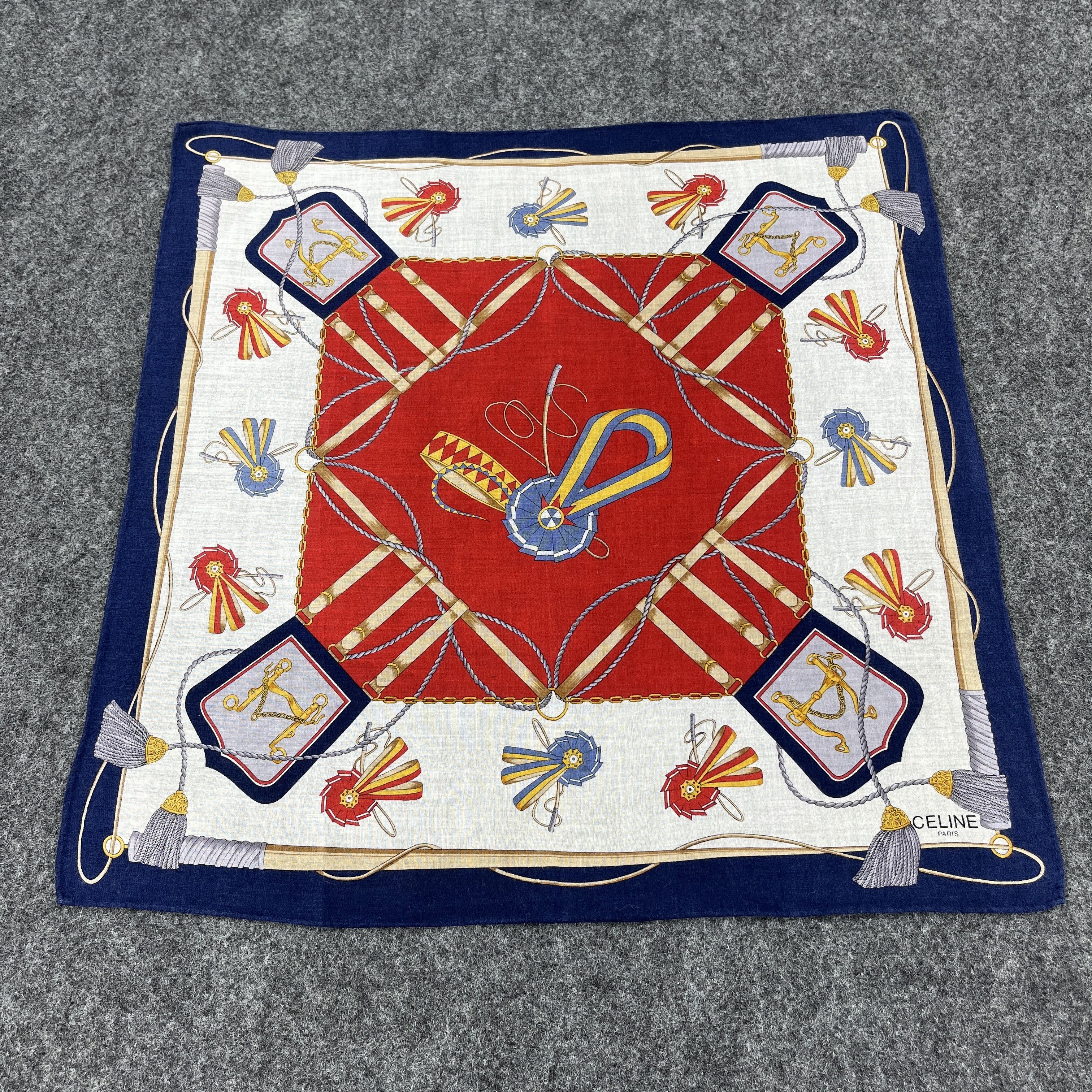 Celine Vintage Celine Handkerchief / Neckerchief / Headscarf B140 Size ONE SIZE - 1 Thumbnail