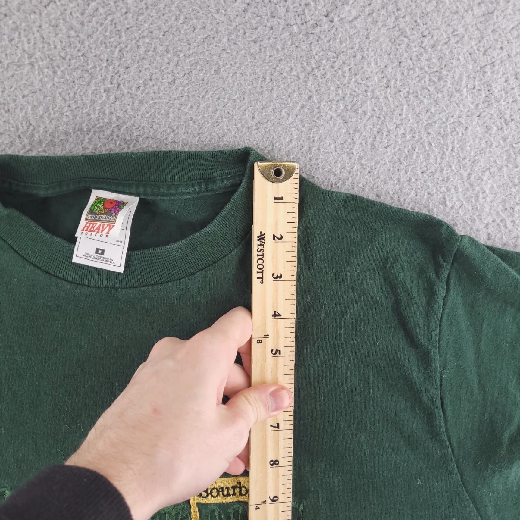 Fruit Of The Loom VINTAGE Fruit of the Loom Shirt Mens M Green Short Sleeve T-Shirt 90s New Orleans French Quarter Size US M / EU 48-50 / 2 - 6 Thumbnail