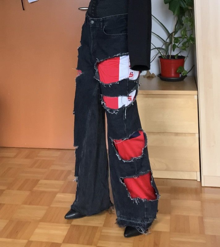 Handmade Ripped double pants Size US 36 / EU 52 - 3 Thumbnail
