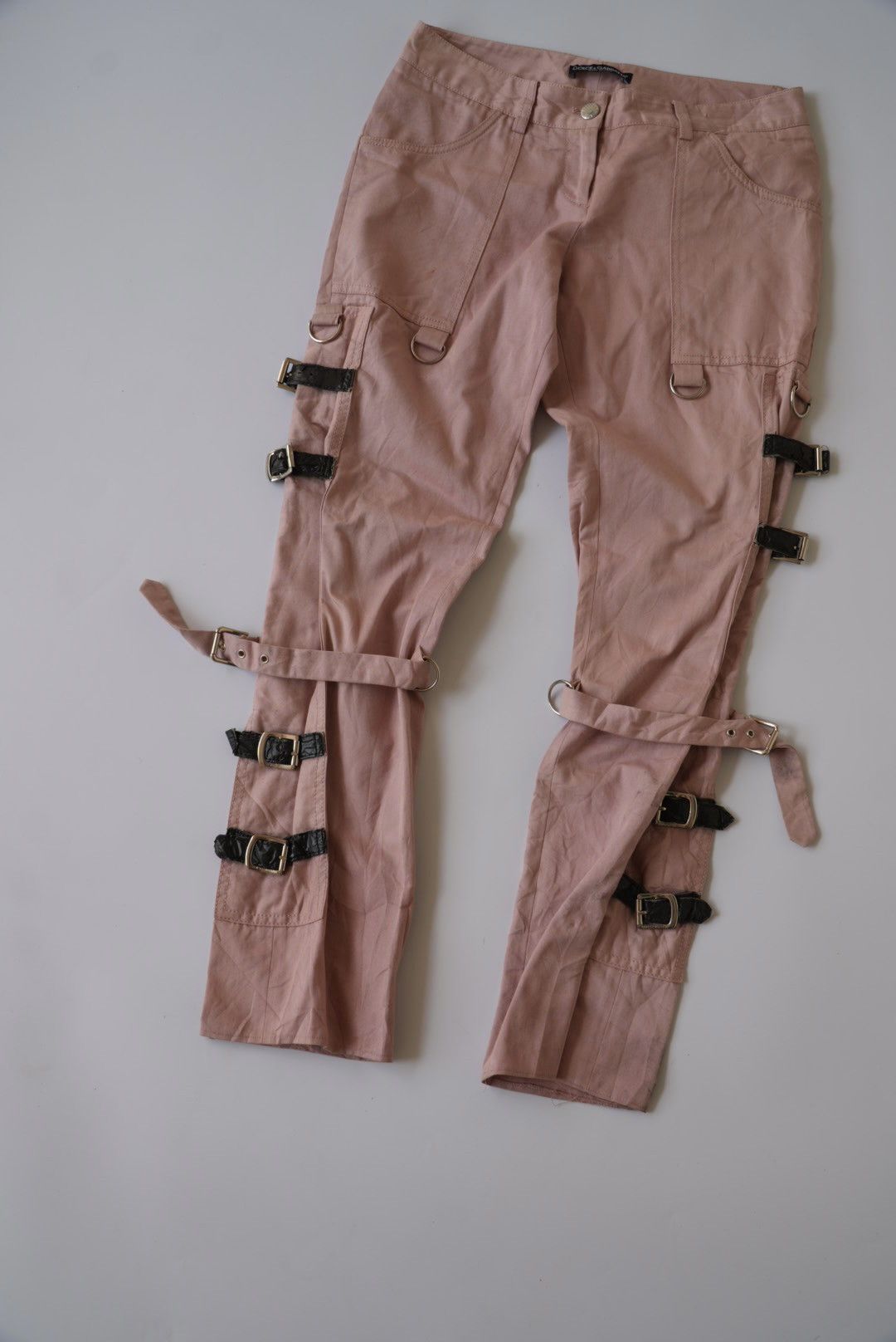 Dolce & Gabbana Dolce & Gabbana S/S 2003 “Sex & Love” Pink Bondage Pants Size 26" / US 2 / IT 38 - 3 Thumbnail