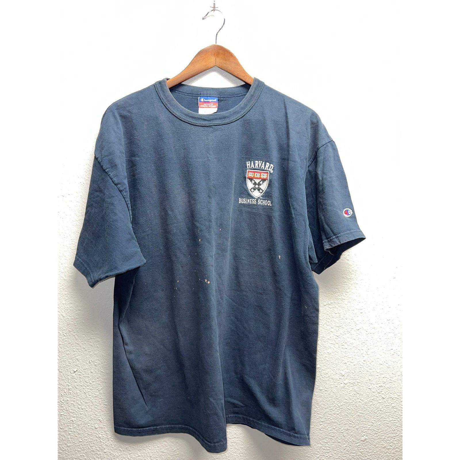Champion Vintage Harvard Shirt Business School Champion Stain Bleach Size US L / EU 52-54 / 3 - 1 Thumbnail