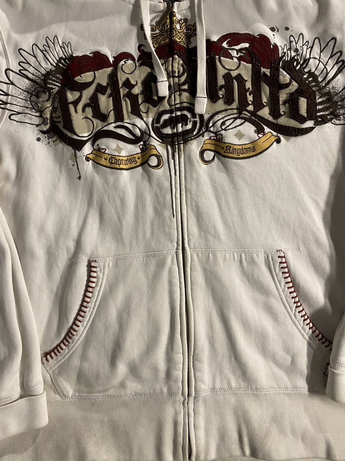 Ecko Unltd. × Marc Ecko Vintage Rare White Zip Hoodie Ecko Unltd / Mark Ecko 2000x Size US XL / EU 56 / 4 - 3 Thumbnail