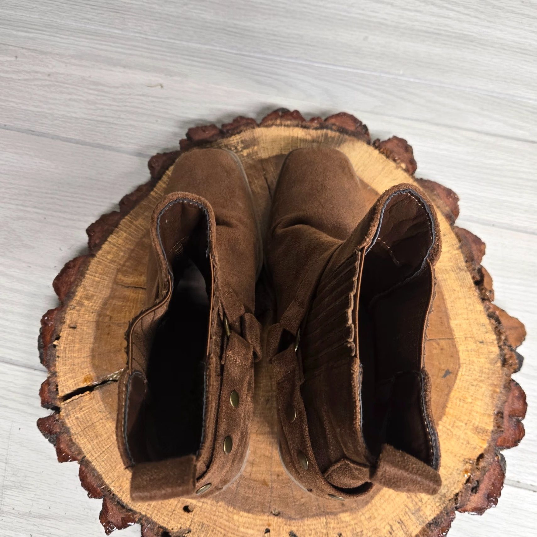 Vintage True Craft Brown Suede Slip-On Booties Women's Size 8.5 Casual Workwear Size US 8.5 / IT 38.5 - 5 Thumbnail