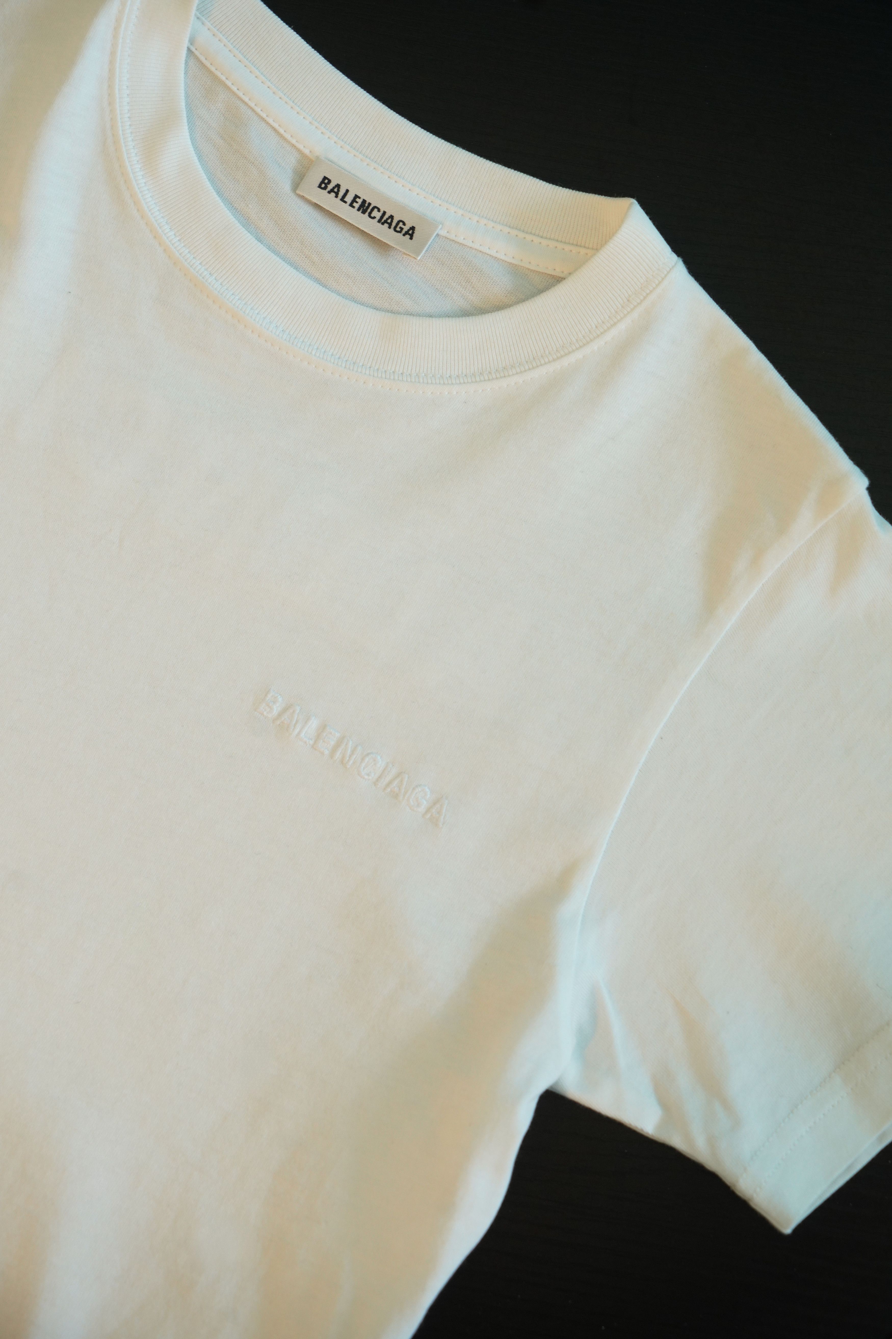 Balenciaga BALENCIAGA T-shirt White 100% Cotton Crew Neck Short Sleeves Size XS / US 0-2 / IT 36-38 - 2 Thumbnail