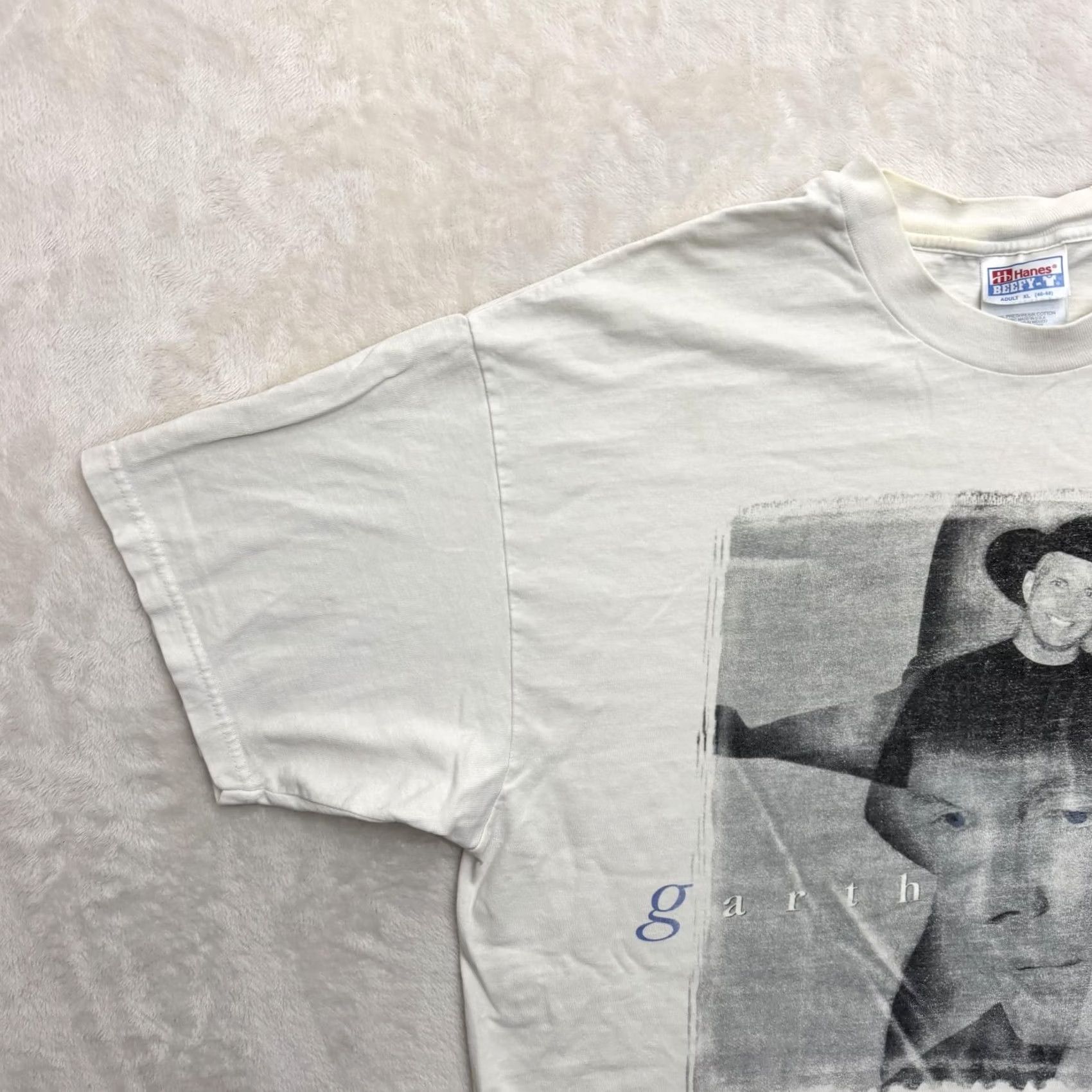 Hanes VINTAGE Hanes Garth Brooks Shirt Mens XL White Graphic 90s Tee Size US XL / EU 56 / 4 - 7 Thumbnail