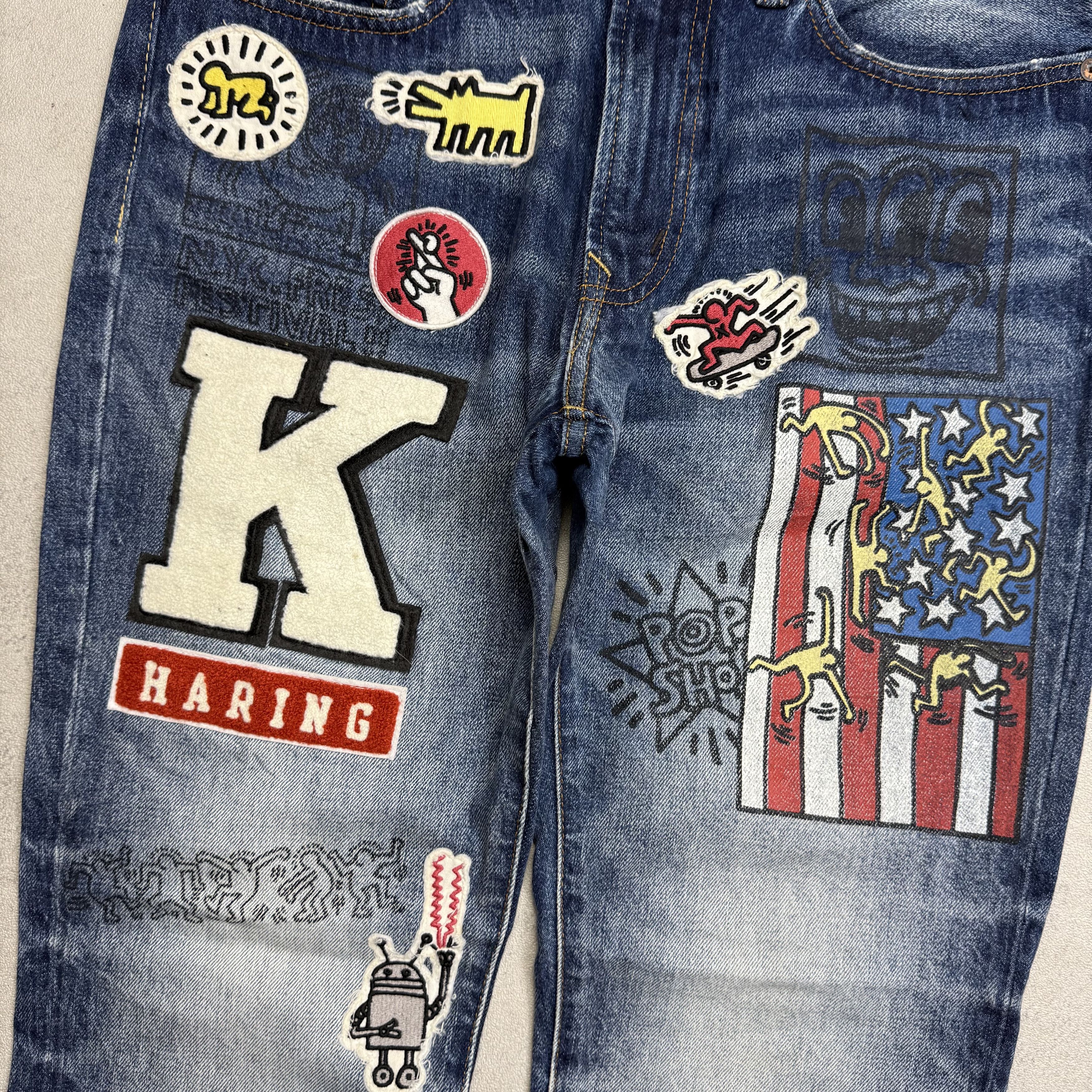 Keith Haring American Eagle x Keith Haring Patches Slim Fit Jeans Size US 30 / EU 46 - 3 Thumbnail