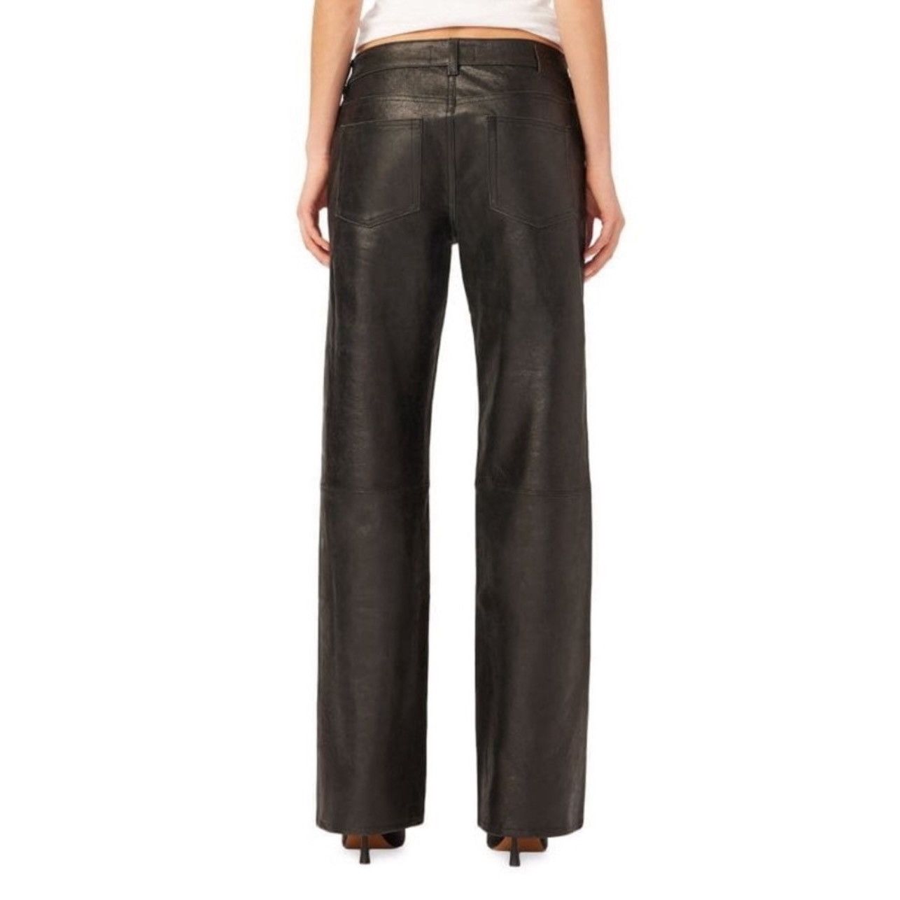 DL1961 DL1961 Premium Denim Drue Straight Leg Leather Pants Size 24" / US 00 / IT 34 - 2 Thumbnail