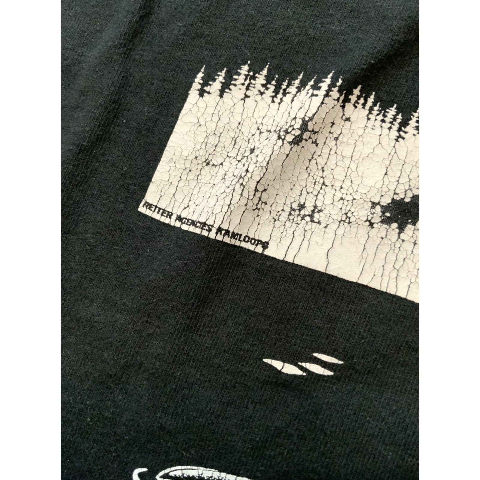 Fruit Of The Loom VINTAGE Telegraph Cove Resorts Whales British Columbia Canada Single Stitch T-Shirt XL Black Shirt Size US XL / EU 56 / 4 - 8 Thumbnail