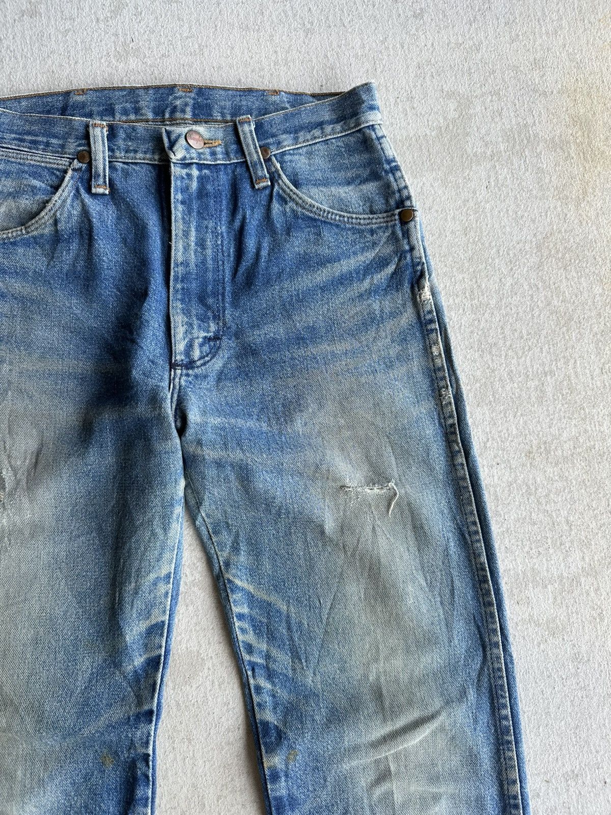 TAION Vintage WRANGLER Jeans Mudwash Talon Distressed Denim Pants Size US 28 / EU 44 - 7 Thumbnail