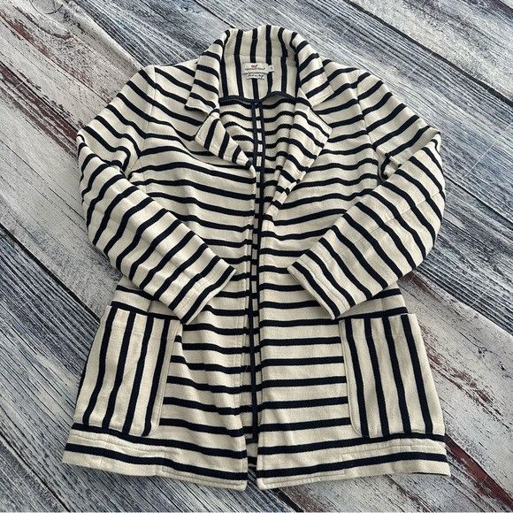 Vineyard Vines Vineyard Vines Striped Women's Blazer- Navy and White Size S / US 4 / IT 40 - 2 Thumbnail