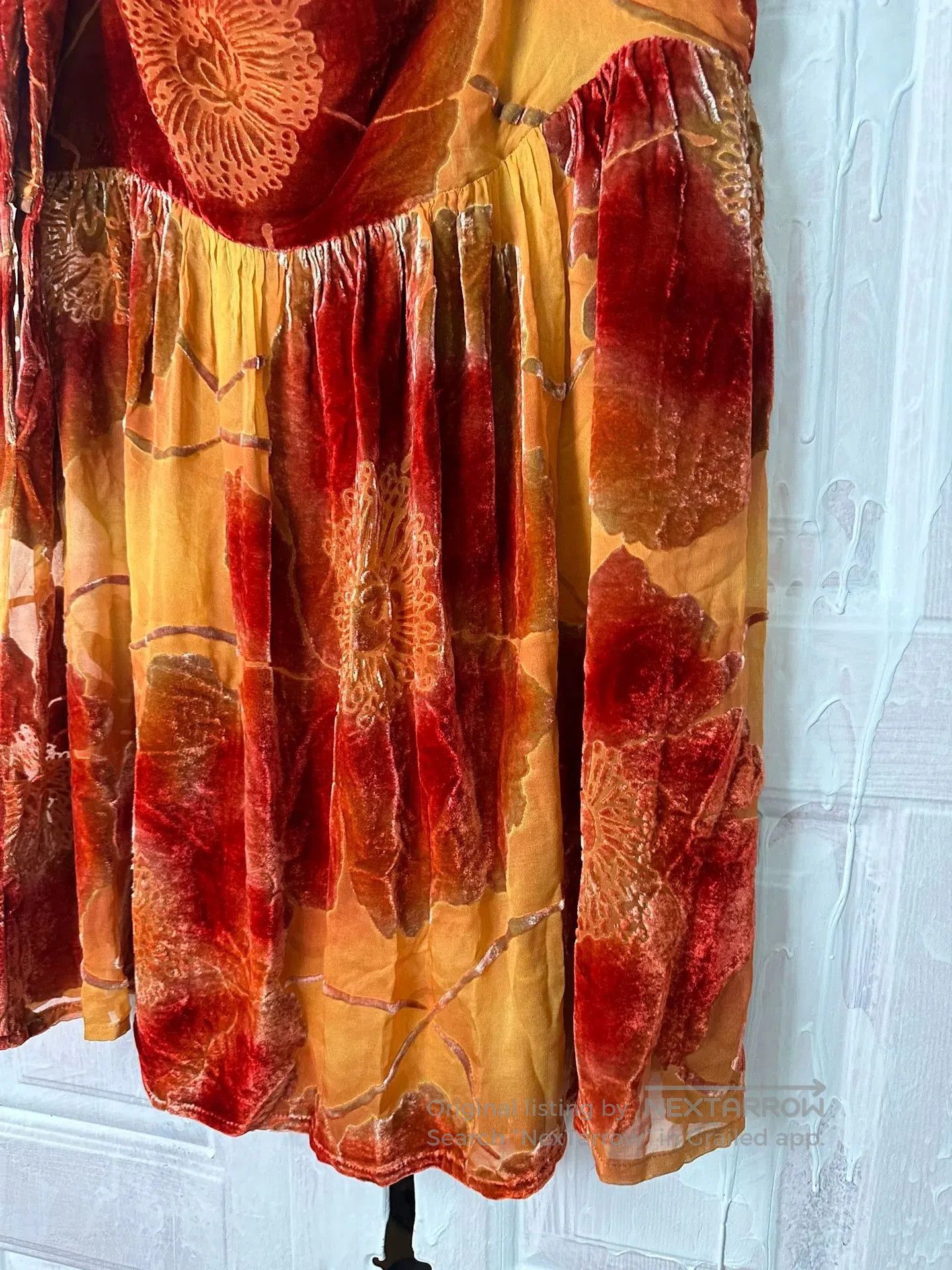 Yohji Yamamoto yohji yamamoto velvet half skirt altered. Size 23" - 2 Thumbnail