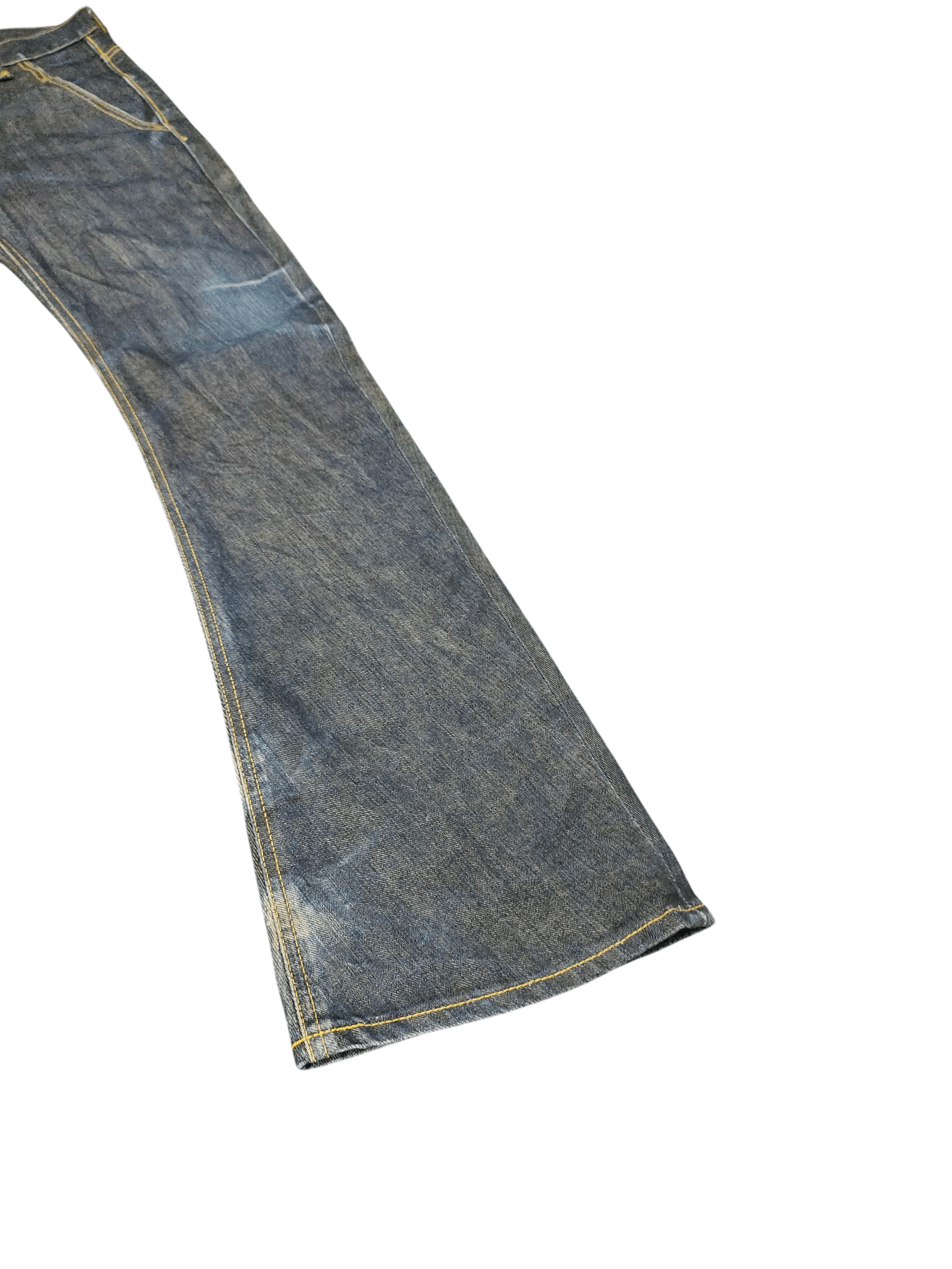 If Six Was Nine Flare Jeans Lee X Akm Japan Denim Bootcut Ifsixwasnine Lgb Size US 31 - 8 Thumbnail