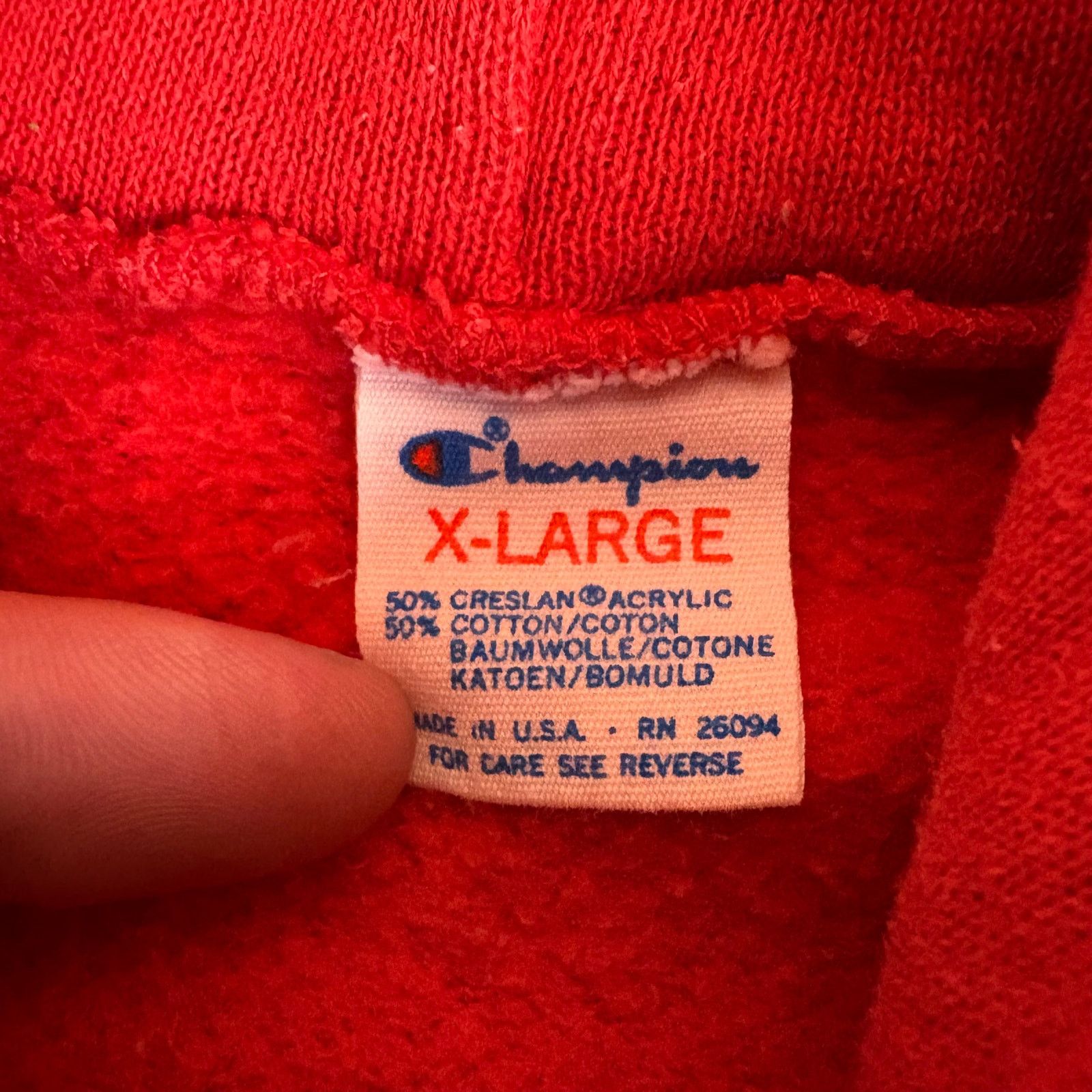 Champion × Vintage 1980s Champion University of Nebraska Huskers College Hoodie Size US L / EU 52-54 / 3 - 4 Thumbnail