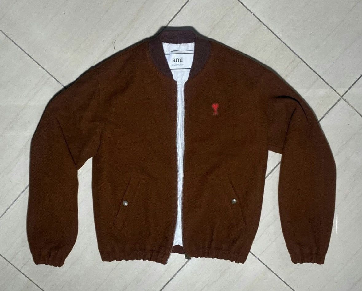 AMI Ami De Coeur Wool Bomber Jacket Size US S / EU 44-46 / 1 - 1 Thumbnail