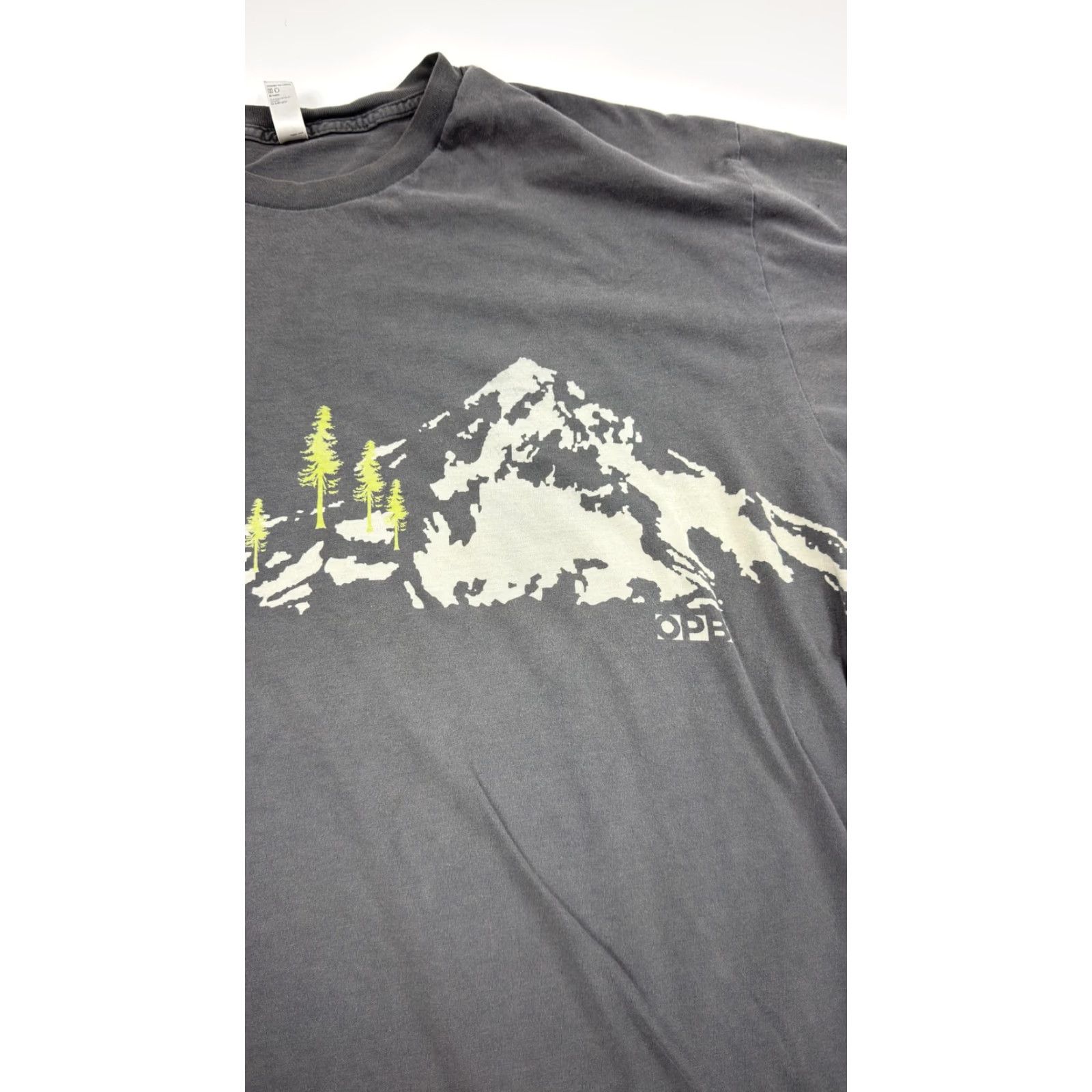 American Apparel VINTAGE American Apparel T-Shirt Mens 2XL Outdoor Nature Mountain Trees Graphic Gray Crew Neck Casual Made USA Size US XXL / EU 58 / 5 - 3 Thumbnail