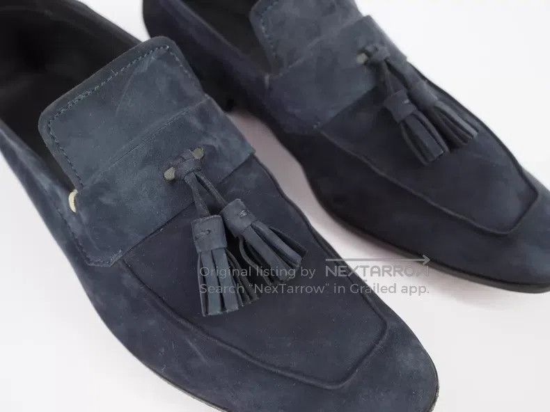 Berluti Berluti Navy Suede Loafers Size US 7 / EU 40 - 3 Thumbnail