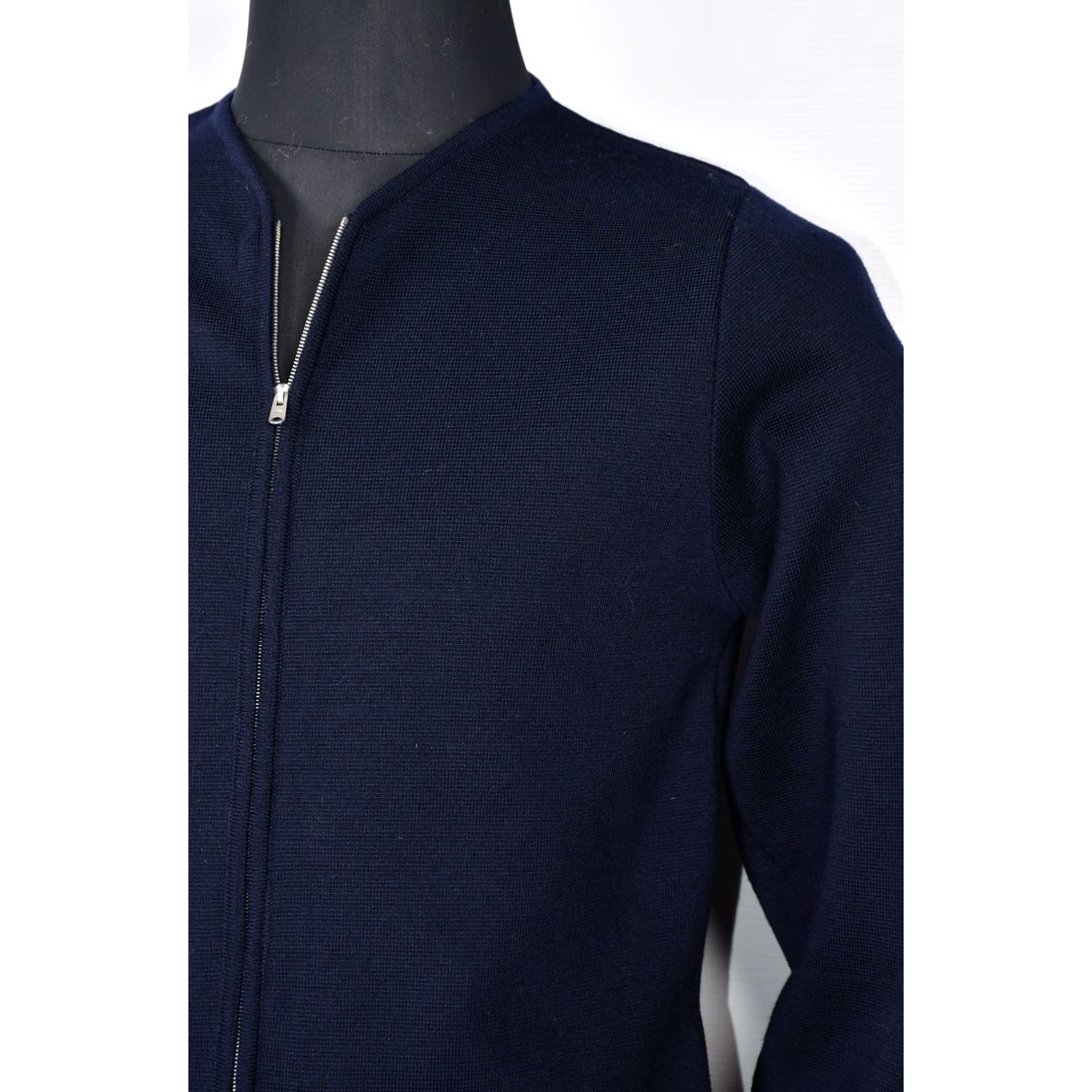 Norse Projects Norse Projects Falki Zip Merino Wool Knit Navy M Cardigan Sweater Mens XS? Wait. Size US M / EU 48-50 / 2 - 4 Thumbnail
