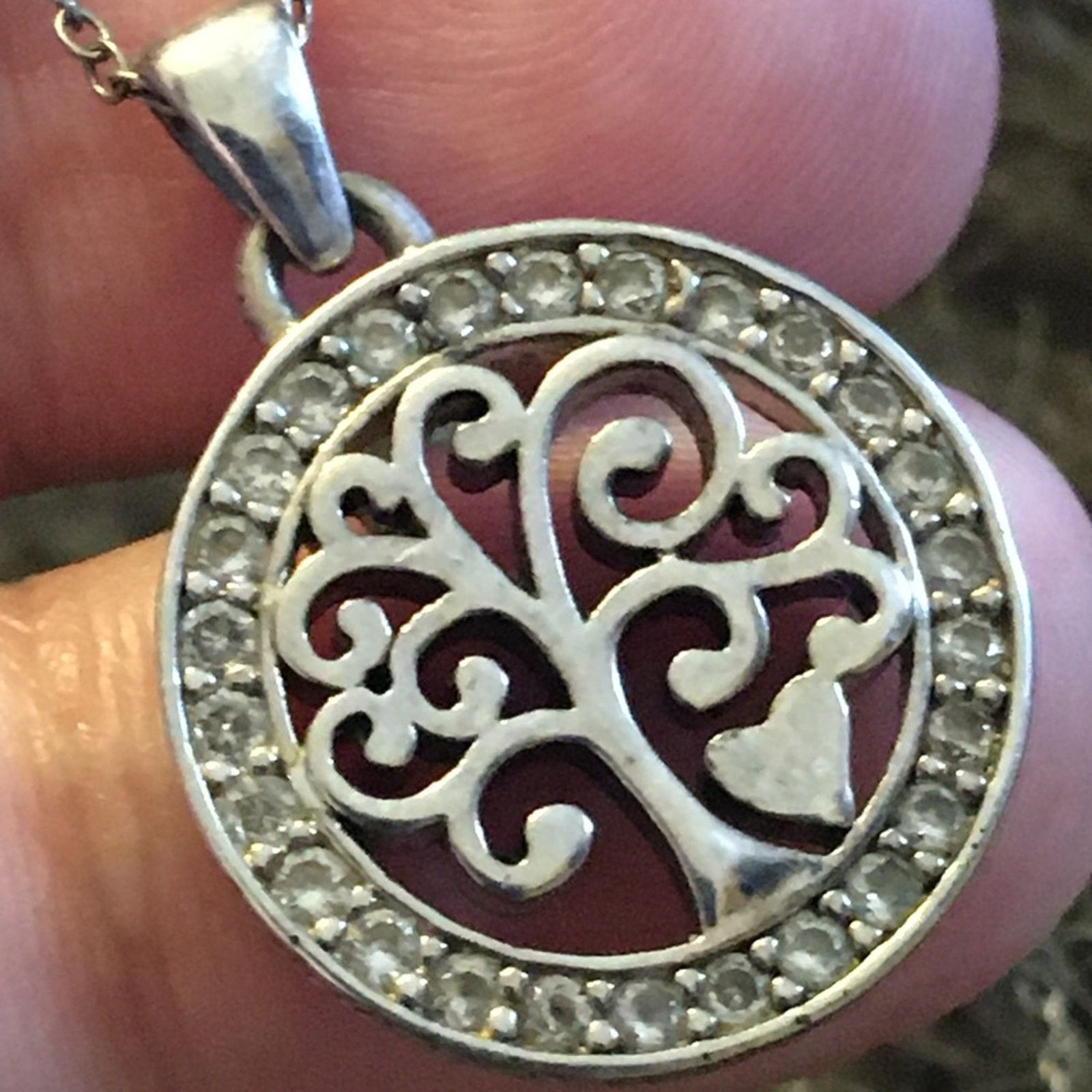 Jewelry LA Gem inlaid cz family tree pendant on chain Size ONE SIZE - 2 Thumbnail