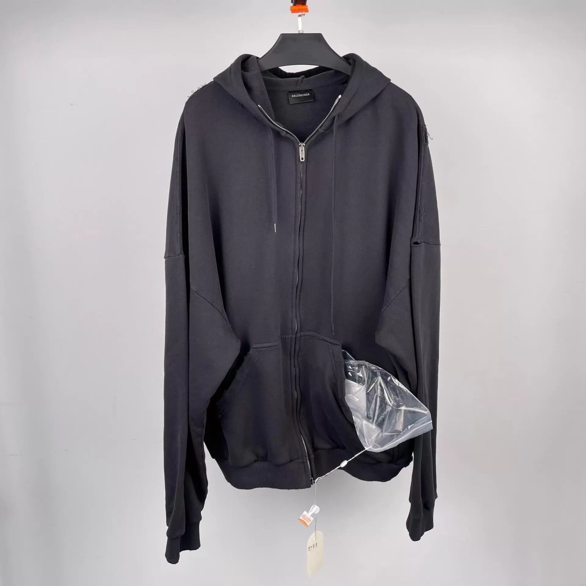 Balenciaga Balenciaga Distressed Ripped Black Jacket Size 3 Size US L / EU 52-54 / 3 - 1 Thumbnail