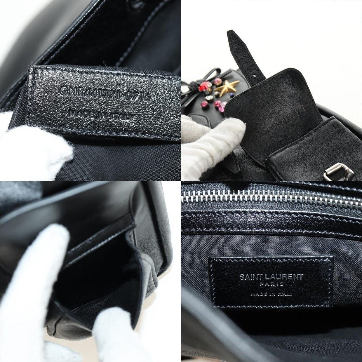 Saint Laurent Paris Saint Laurent-Backpack Black Leather Backpack Size ONE SIZE - 13 Thumbnail