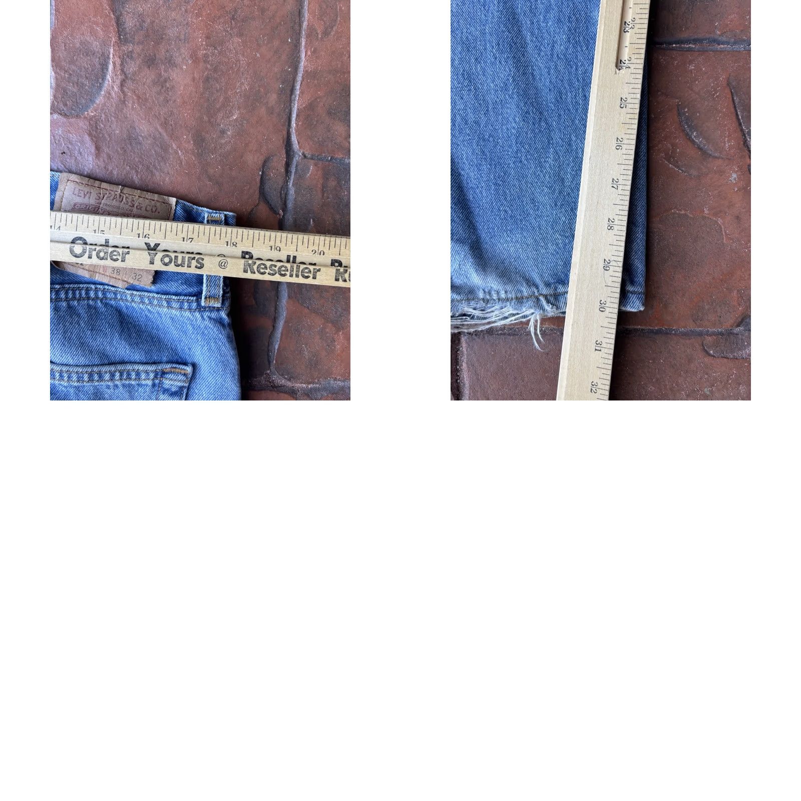 Levi's Vintage 90s Levi'S 501 XX Jeans 38x32 Blue Denim - Mid Rise - Button Details - Style - Distressed - USA Size US 38 / EU 54 - 10 Thumbnail