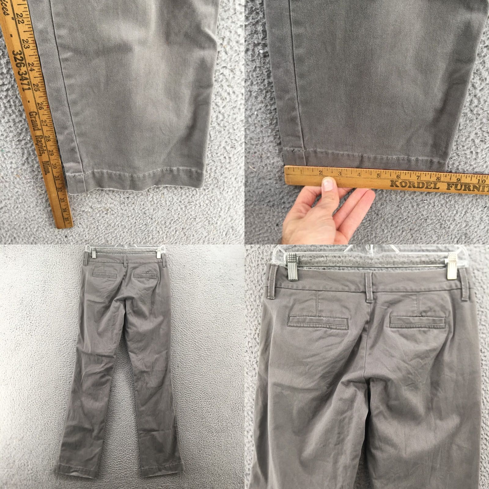 Banana Republic Banana Republic Weekend Chino Pants Womens 0 Gray Stretch Zip Pants Size 25" / US 0 / IT 36 - 8 Thumbnail