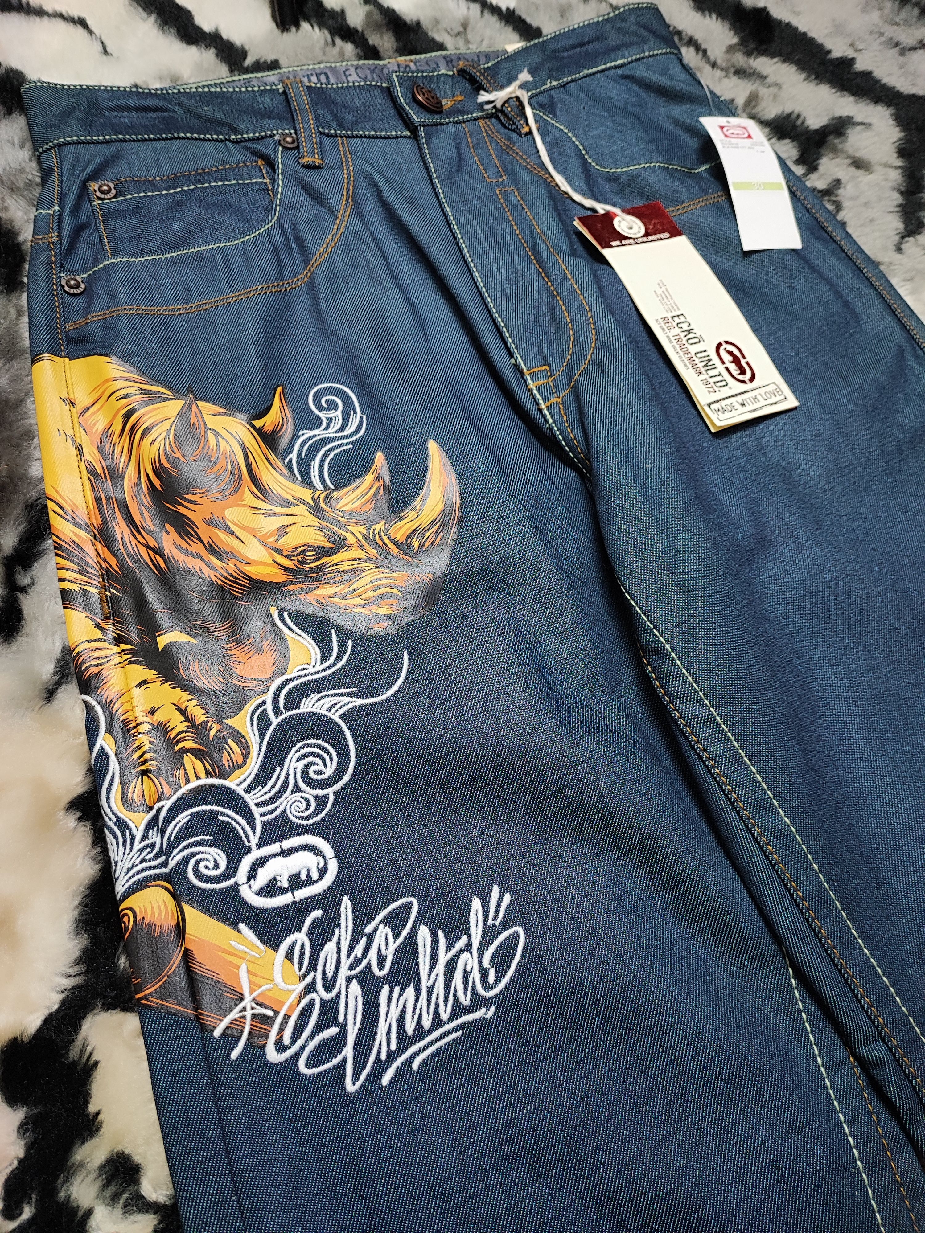 Ecko Unltd. Crazy Vintage Y2K Ecko UNLTD Baggy Jeans Skater Size US 30 / EU 46 - 3 Thumbnail