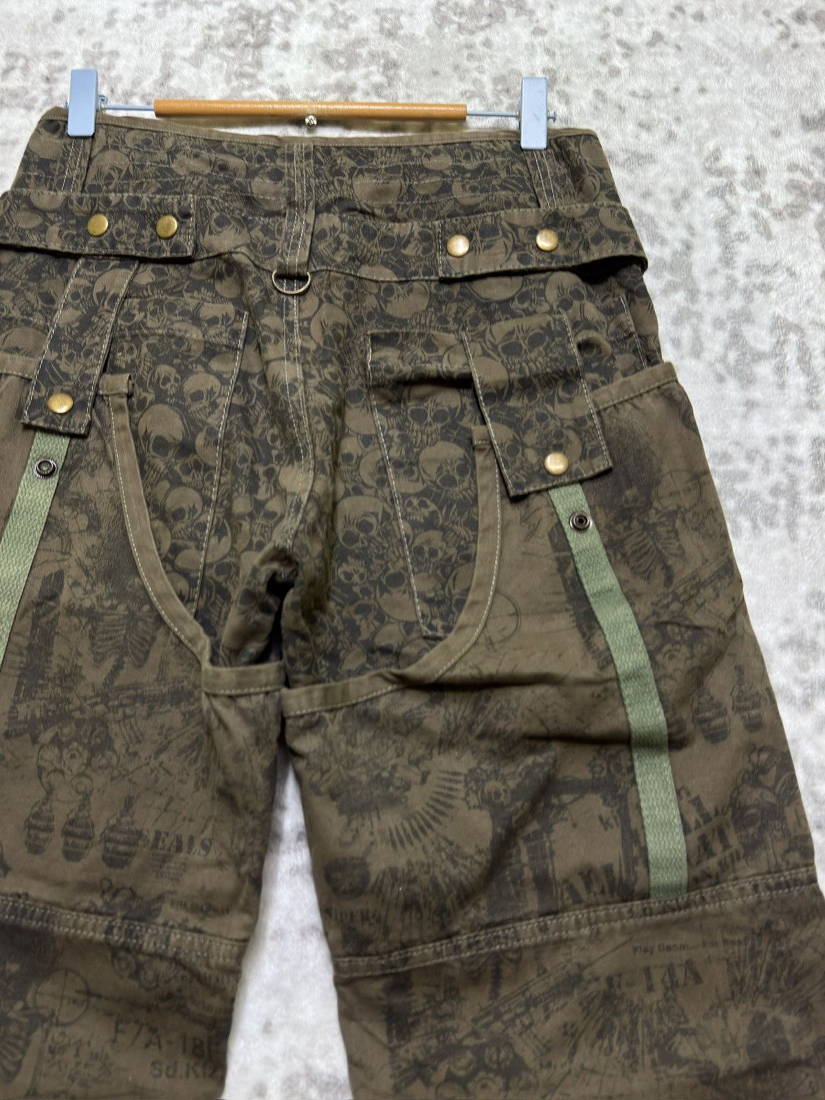Vintage Risefire Designer Technical Dept Overprint Bondage Pant Size US 29 - 10 Thumbnail