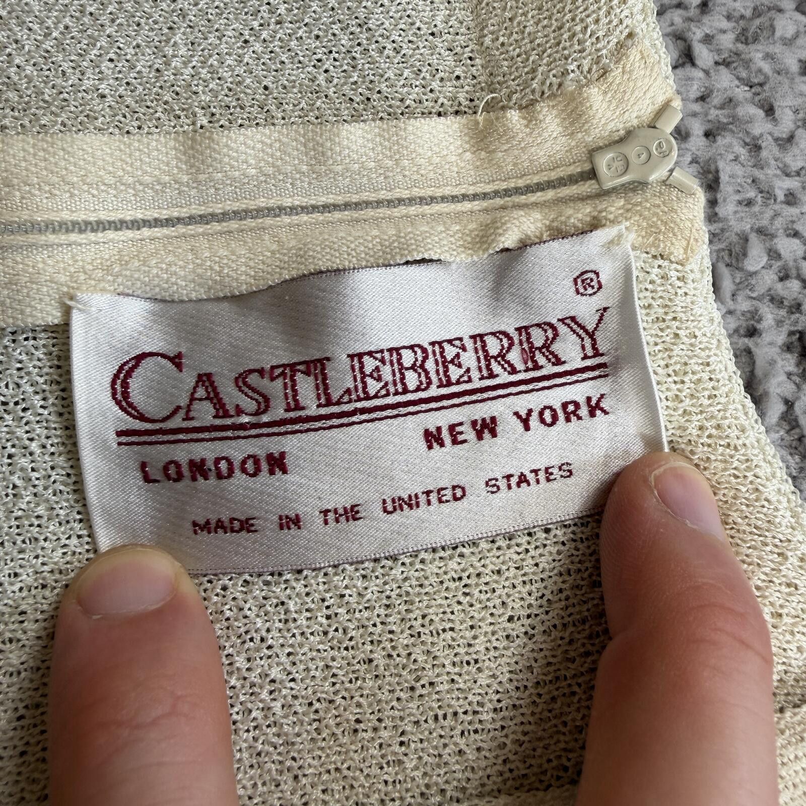Other Vintage 90s Castlebury Knit Blazer Women S Cardigan Jacket Size S / US 4 / IT 40 - 4 Thumbnail