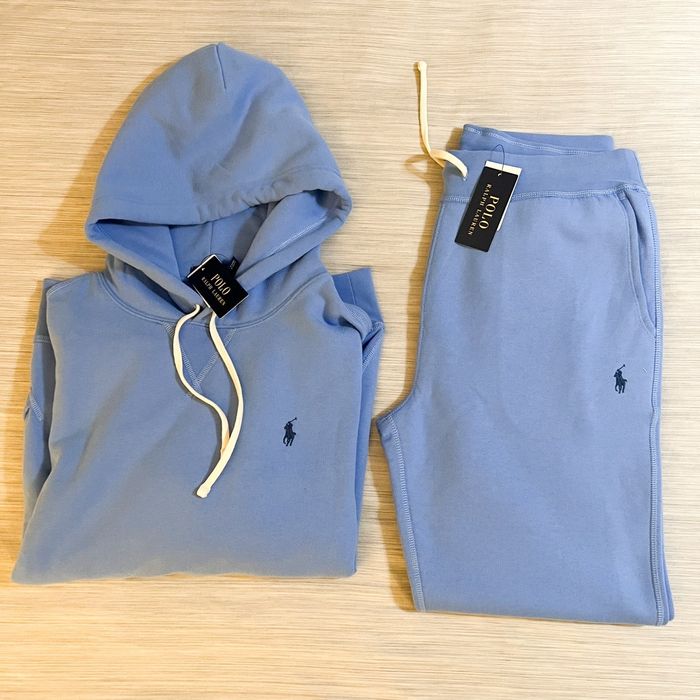 Navy blue polo sweatsuit best sale