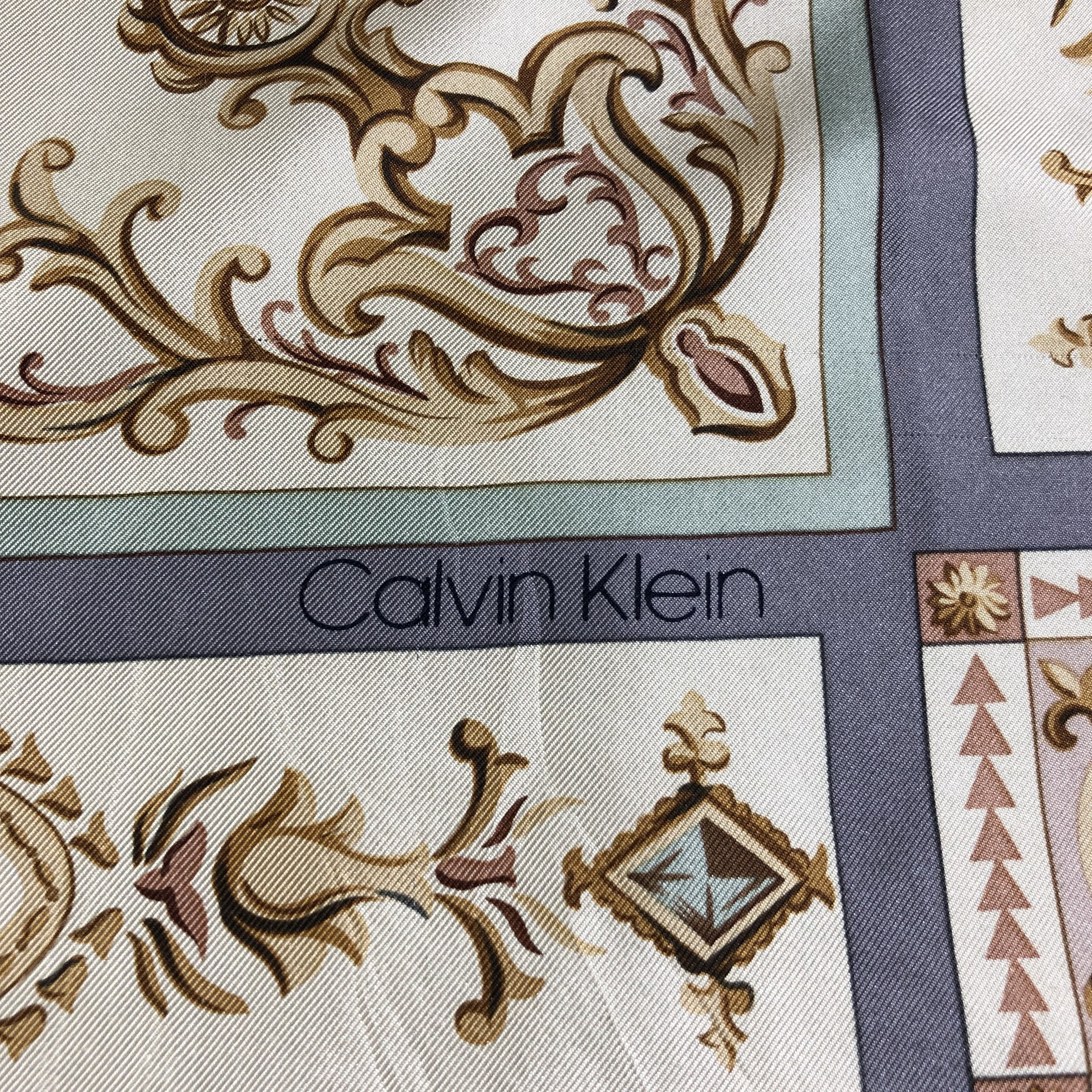 Calvin Klein Vintage Calvin Klein Luxury Design Silk Scarf M486 Size ONE SIZE - 3 Thumbnail